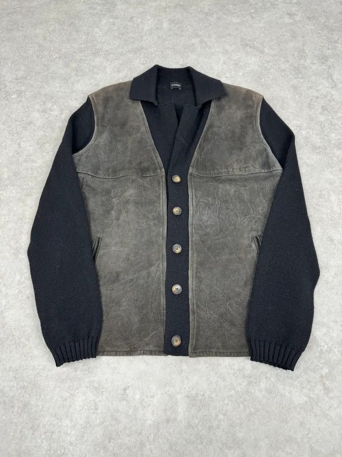 Jil Sander Jil Sander Black Wool & Grey Leather Jacket Size US M / EU 48-50 / 2 - 4 Thumbnail