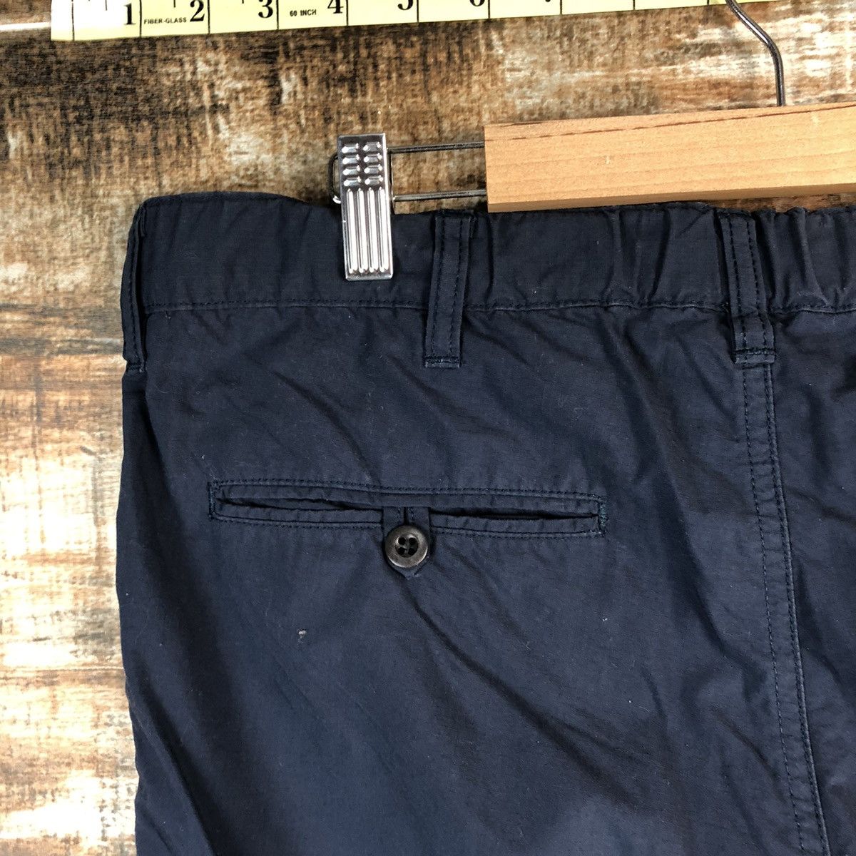 Japanese Brand Uniqlo Dark Blue multipocket Short Pants #A2379 Size US 33 - 18 Thumbnail