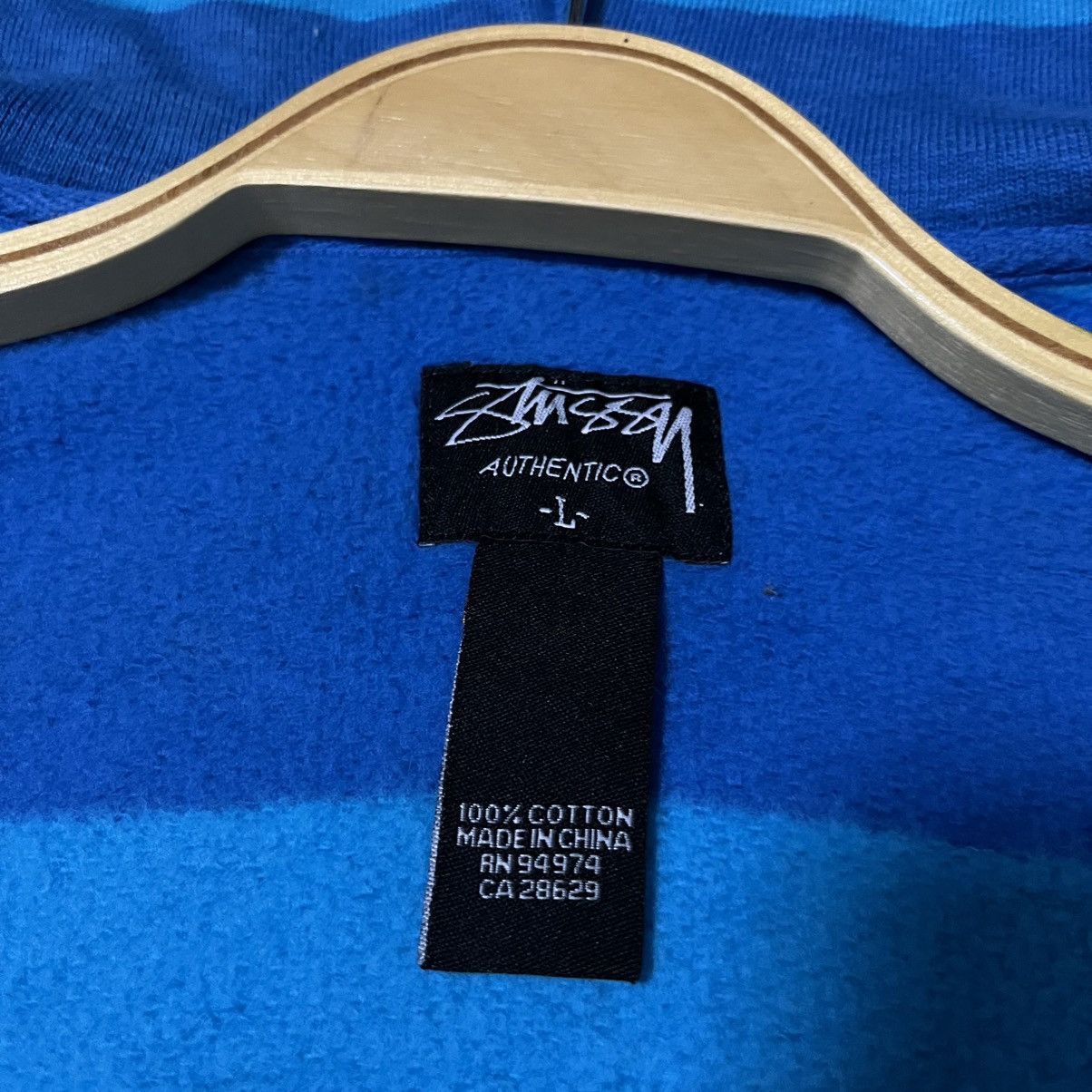 Stussy a26 Stussy Stripe Zipper Hoodie Size US L / EU 52-54 / 3 - 15 Thumbnail