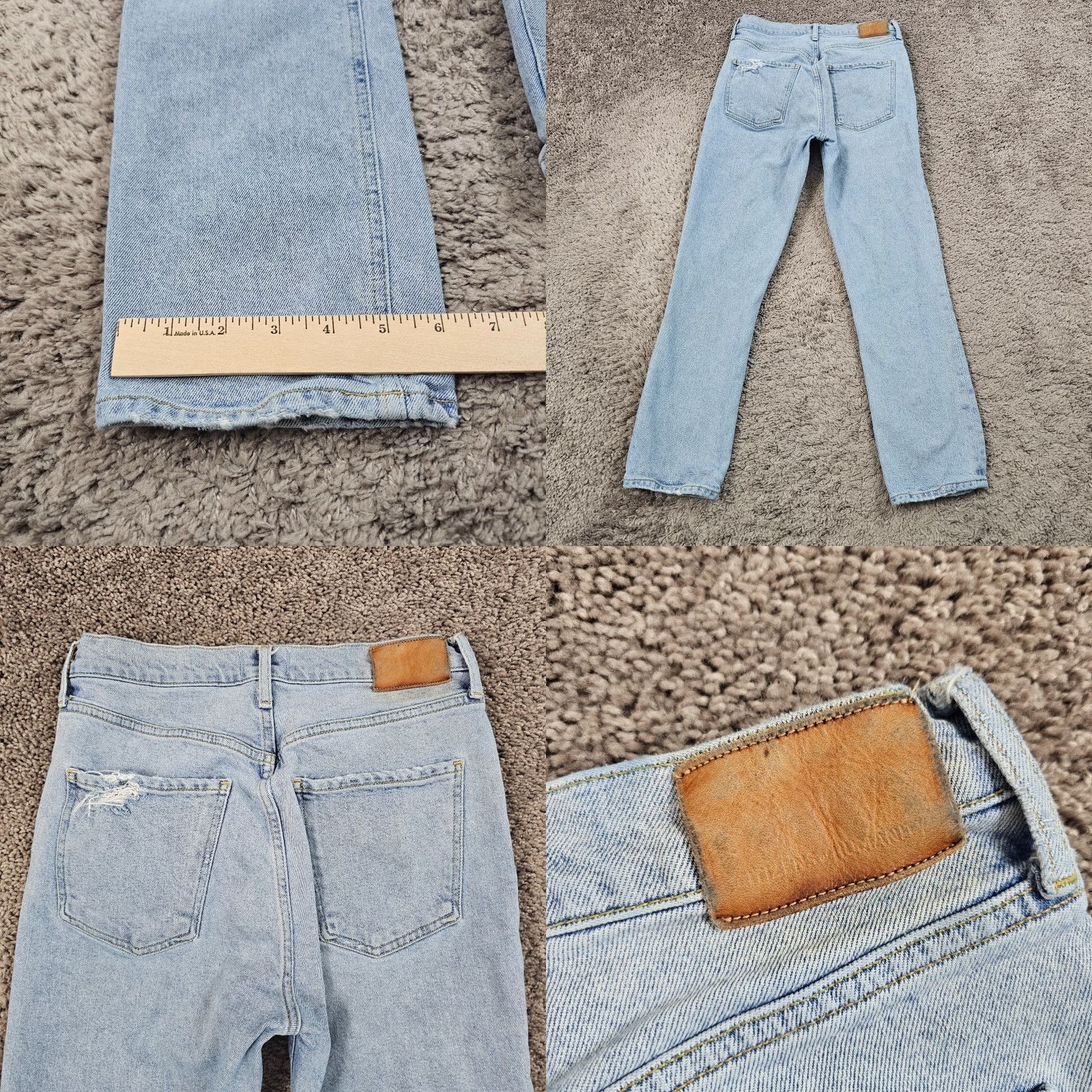 Citizens Of Humanity VINTAGE Citizens of Humanity Jeans Women's Straight Crop Distressed Jolene 25x26 Blue 90s Size 25" / US 0 / IT 36 - 8 Thumbnail