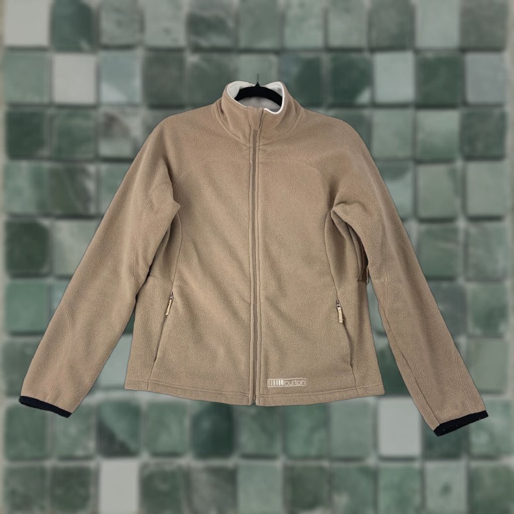 Burton Burton Brown Fleece Full Zip Sweater Womens Large Wool? No — Polyester Full Zip Mock Neck Long Sleeve Brown Burton Size L / US 10 / IT 46 - 1 Thumbnail