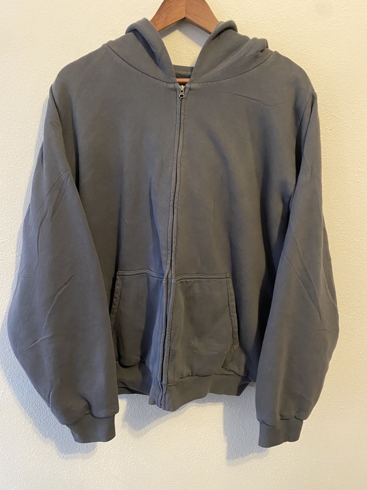 Pre-owned Gap X Kanye West Grey Yeezy Gap Zip Up Hoodie Sweatshirt Xl (unreleased)