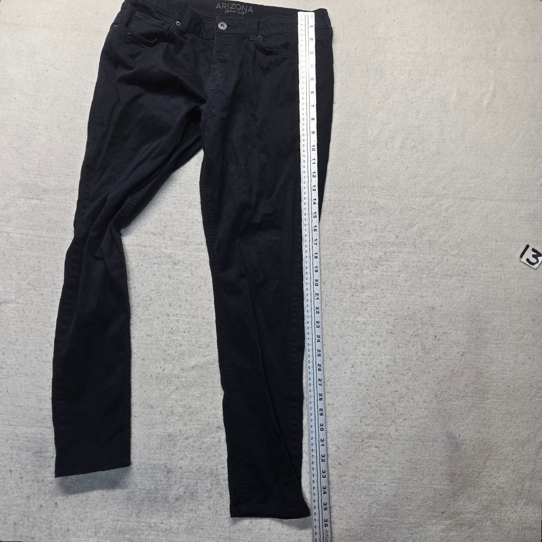 Vintage Arizona Jean Co Womens Junior Size 11 Black Skinny Stretch Denim Jeans 31.5in Inseam Size 32" / US 10 / IT 46 - 7 Thumbnail