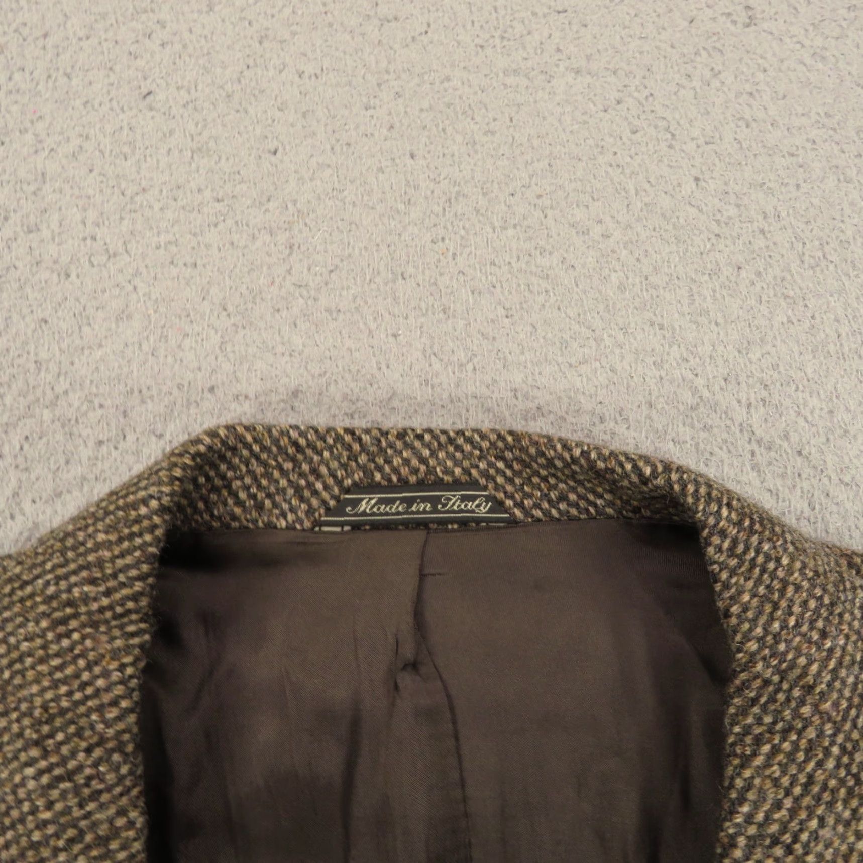 Banana Republic VINTAGE Banana Republic Blazer Jacket 44R Tweed Sport Coat Made in Italy Wool Nylon Men Regular Brown Size 44R - 6 Thumbnail