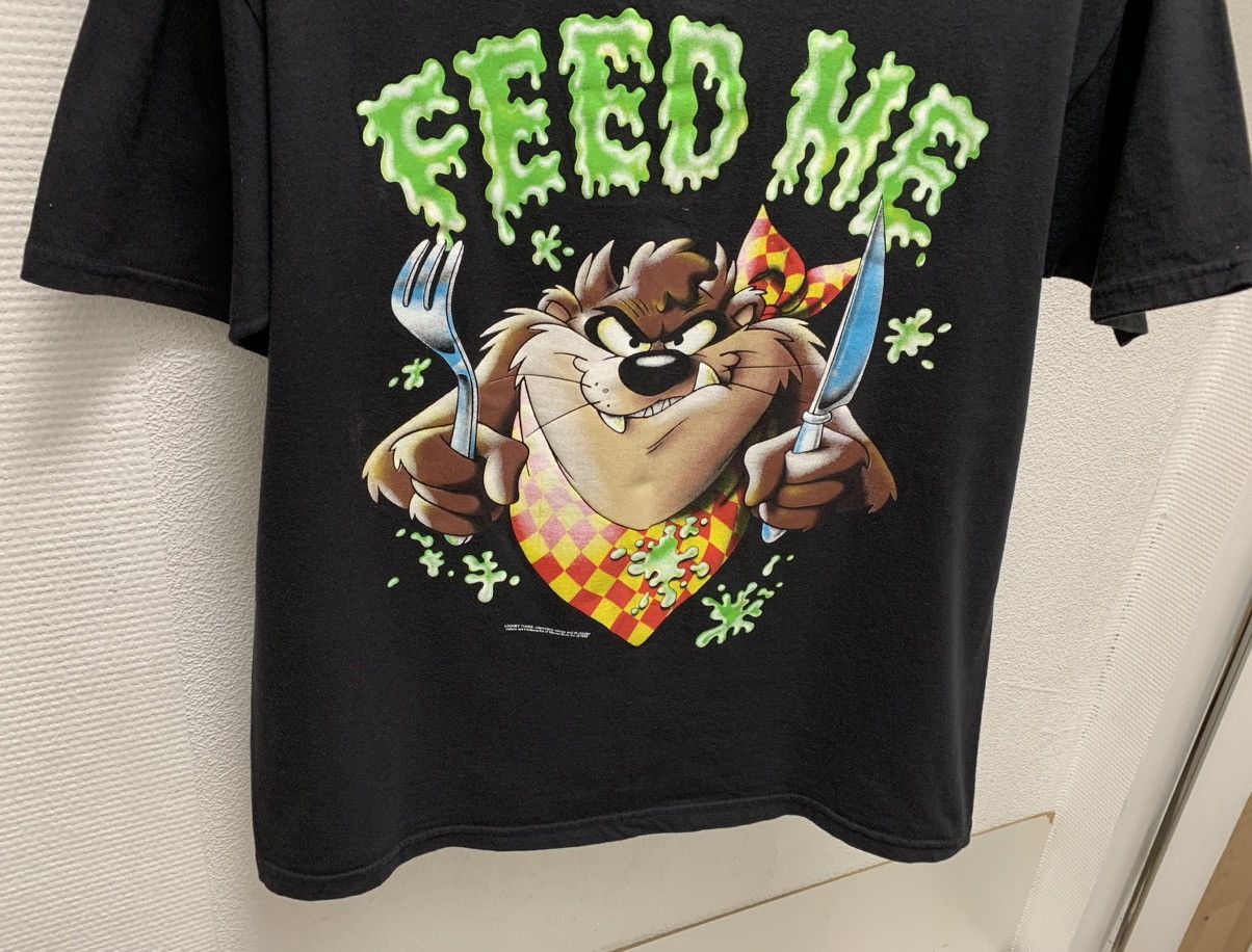 Cartoon Network Taz vintage looney tunes 1992 Feed He black t-shirt Xl sz Size US XL / EU 56 / 4 - 3 Thumbnail