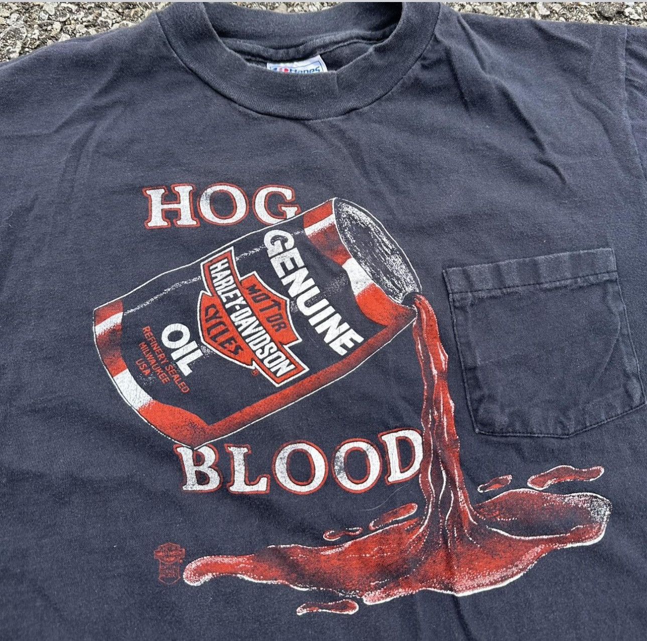 Harley Davidson Vintage Hogs Blood Harley Davidson shirt RARE Large Size US L / EU 52-54 / 3 - 4 Thumbnail