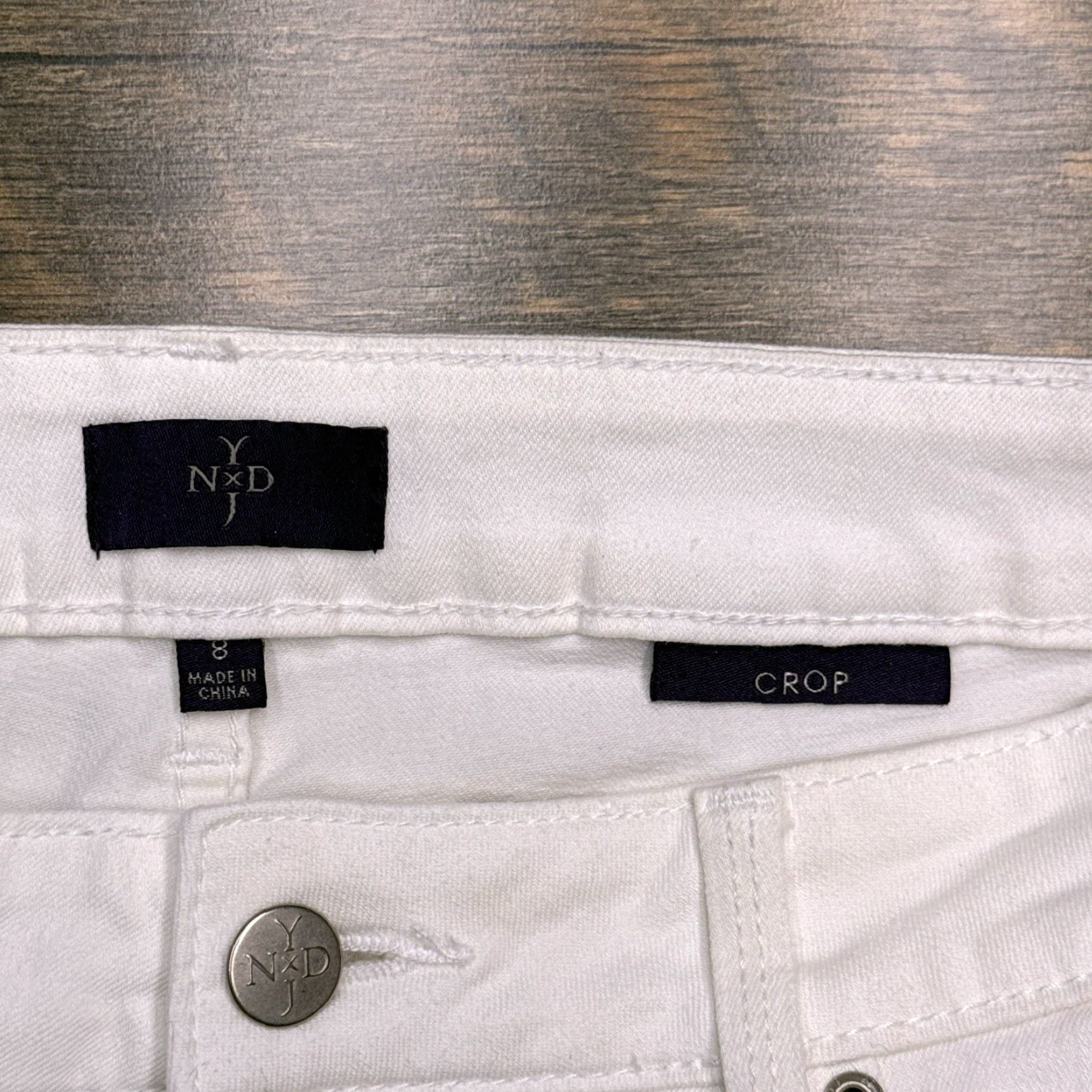 NYDJ VINTAGE: NYDJ Jeans City Cropped White 8 Regular Mid Rise Stretch 5-Pocket Denim Womens Size 30" / US 8 / IT 44 - 5 Thumbnail