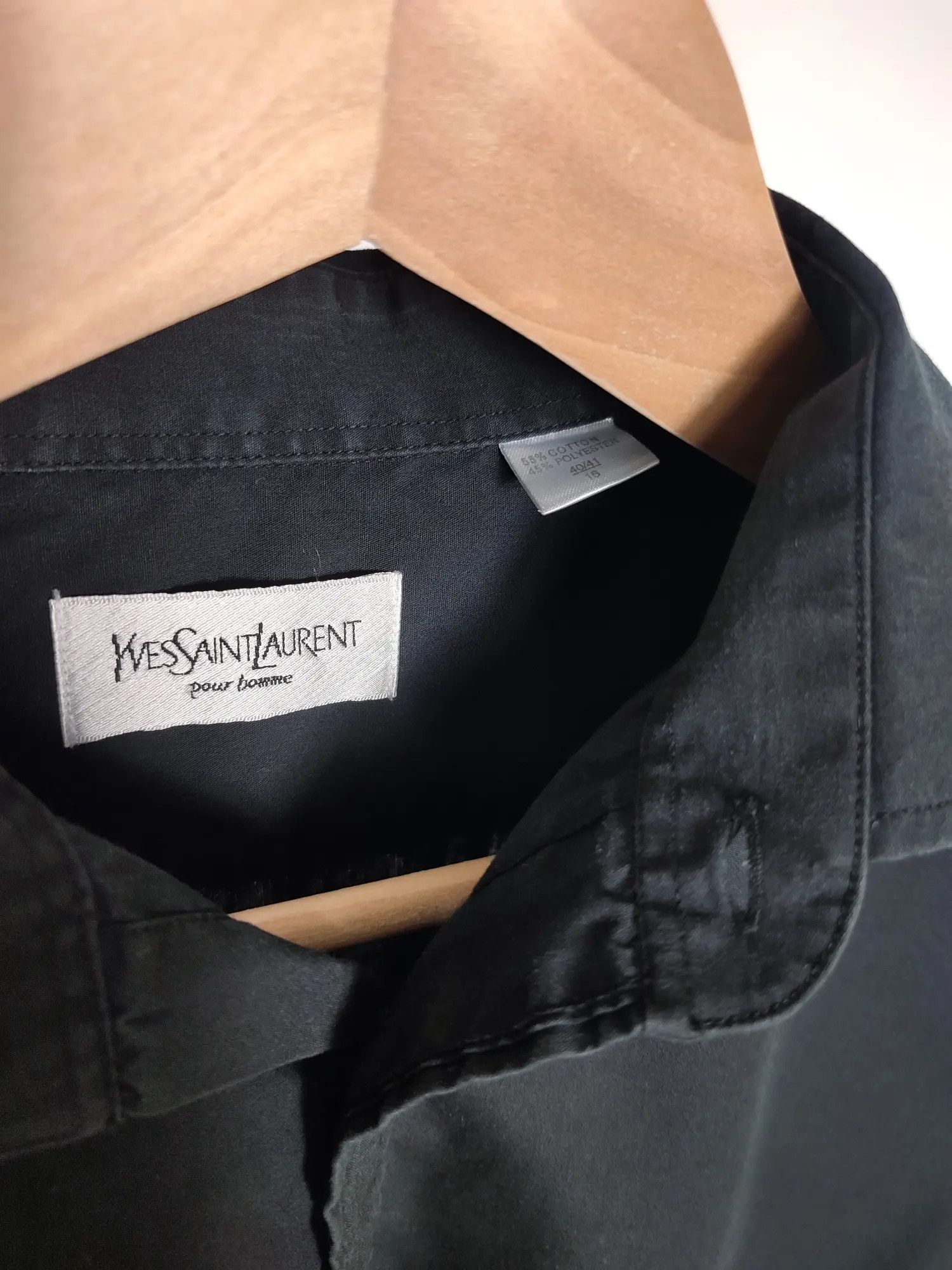 Yves Saint Laurent Ysl black vintage shirt Size US L / EU 52-54 / 3 - 12 Thumbnail