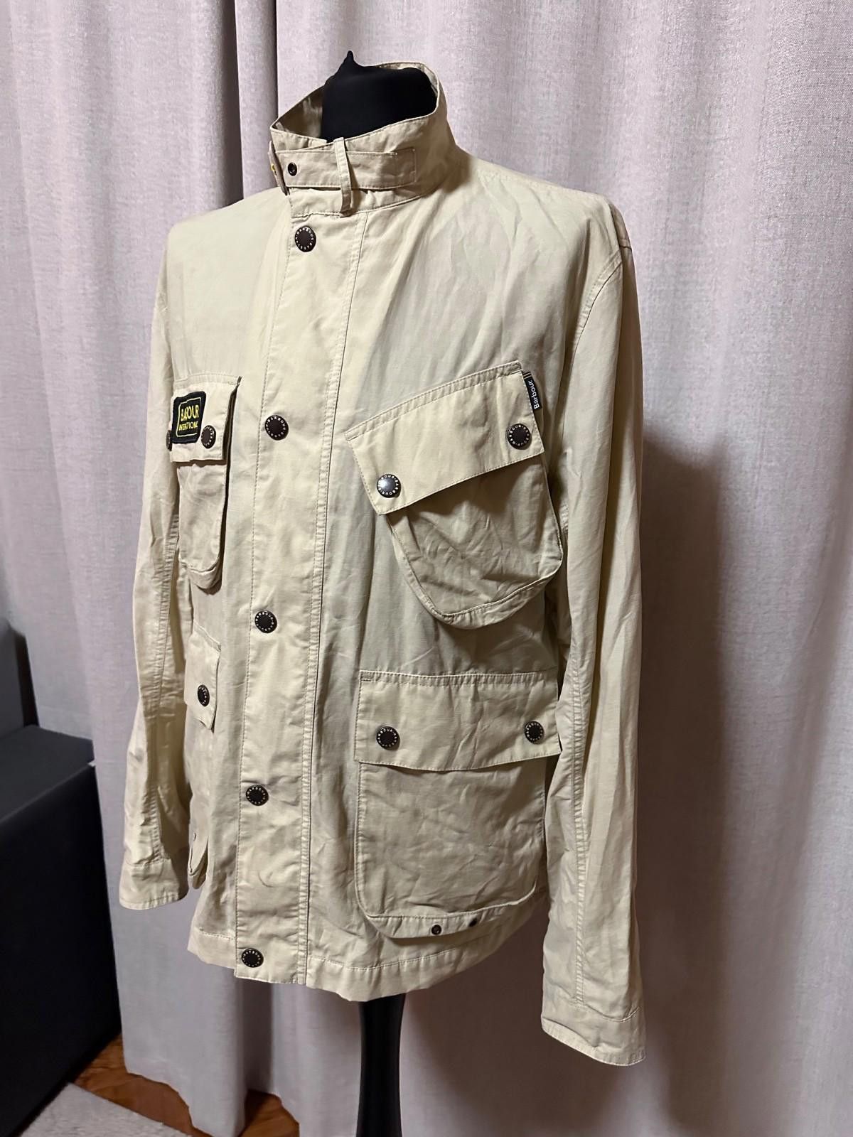 Barbour Barbour Men's Beige Slant Pocket Technical Fabric Jacket XL Size US XL / EU 56 / 4 - 4 Thumbnail