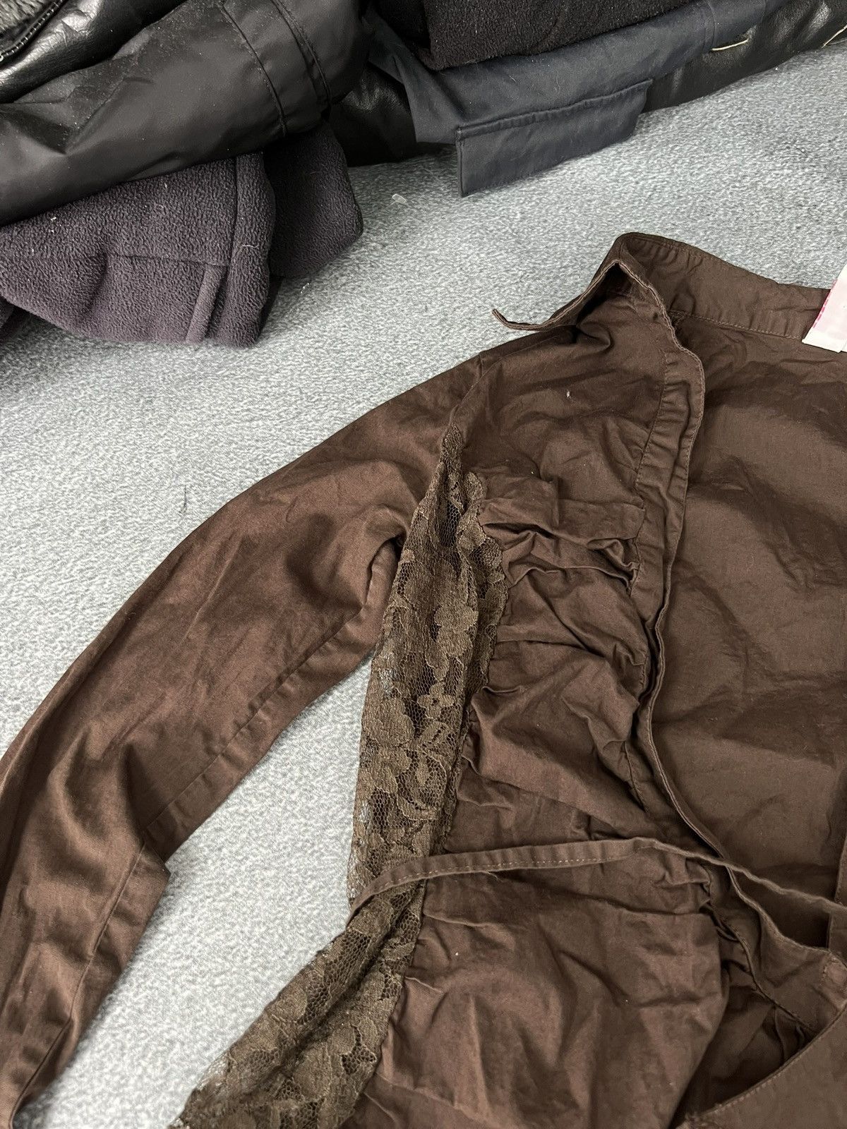 Affliction Y2k Brown Lace Up Shirt Japan Style long sleeve Size M / US 6-8 / IT 42-44 - 2 Thumbnail