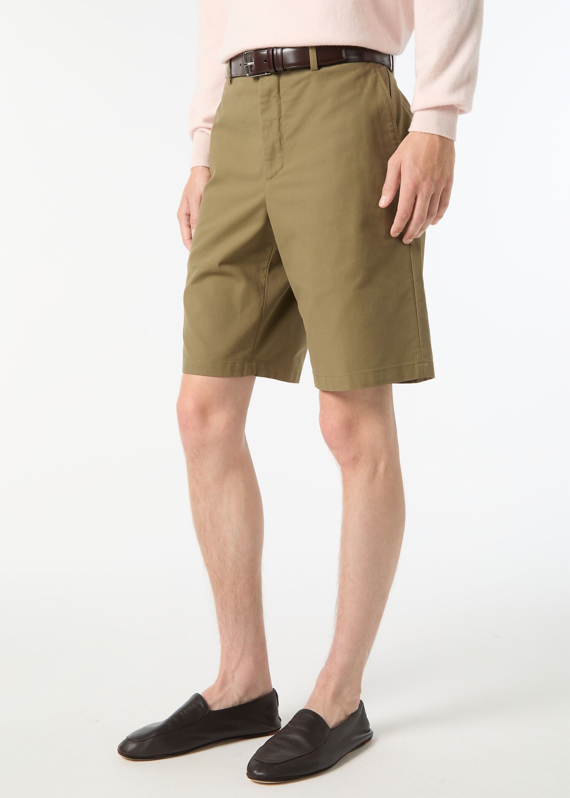 Loro Piana os11x0226 FAP3256 Jarno Bermuda Short in Foggy Green Size US 30 / EU 46 - 4 Thumbnail