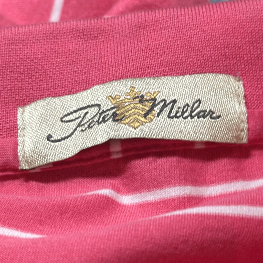 Peter Millar Peter Millar Mens Pink White Striped Golf Polo Shirt XL Double Mercerized Multicolor Size US XL / EU 56 / 4 - 5 Thumbnail
