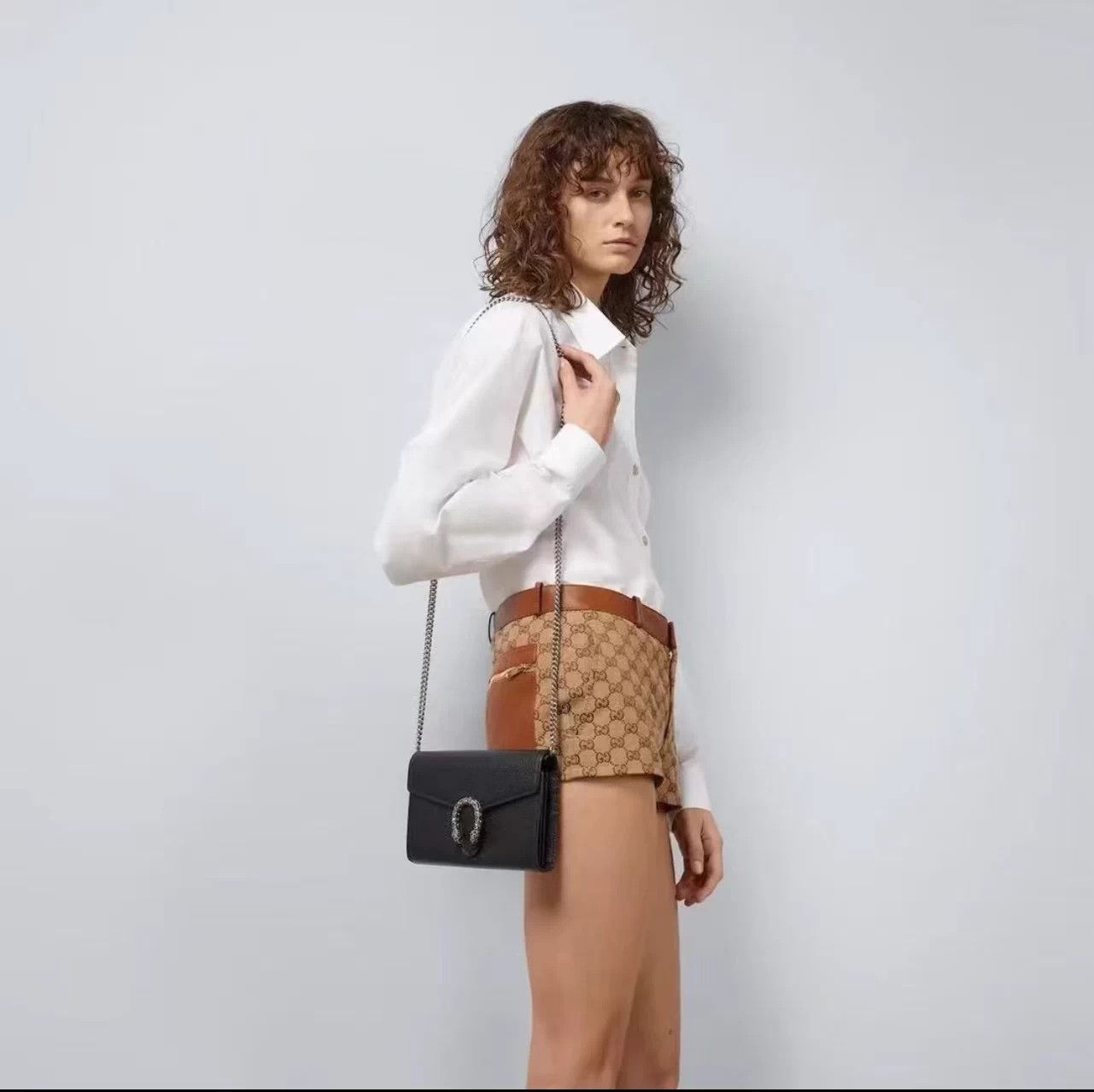 Gucci Gucci Dionysus WOC Black Crystal Buckle Leather Bag Size ONE SIZE - 2 Thumbnail