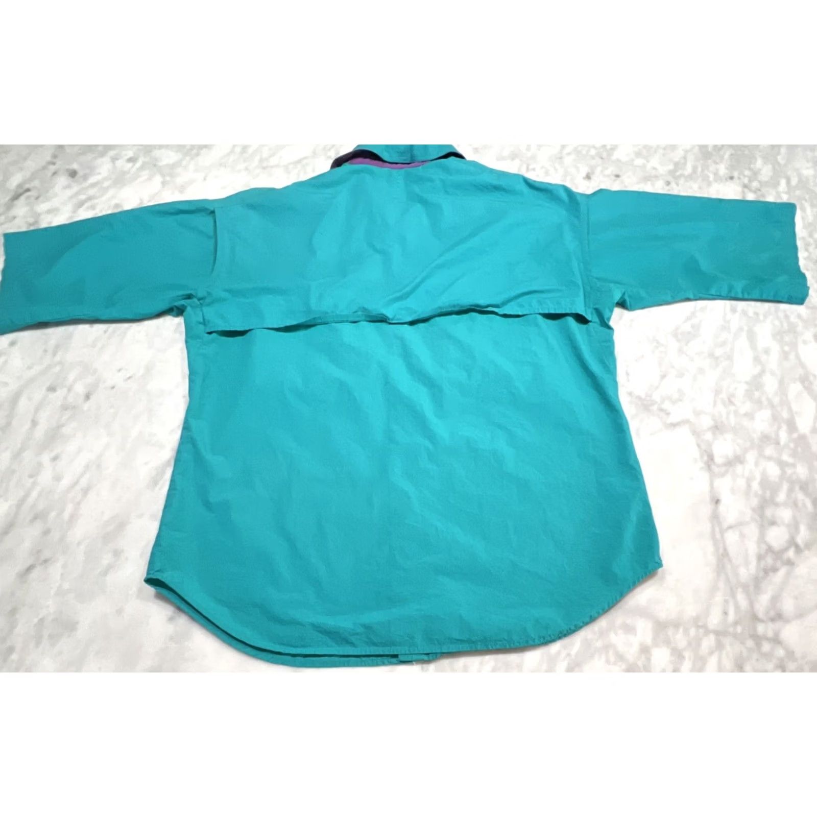 AQUA Columbia Bonefish Flats Shirt Men’s Large Vented Radial Sleeves Pockets Aqua Size US L / EU 52-54 / 3 - 7 Thumbnail
