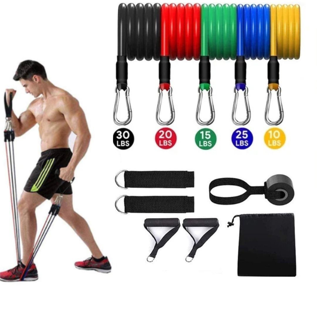 Other Resistance Bands Set 11-Piece Full Body Home Workout Kit Size ONE SIZE - 1 Thumbnail