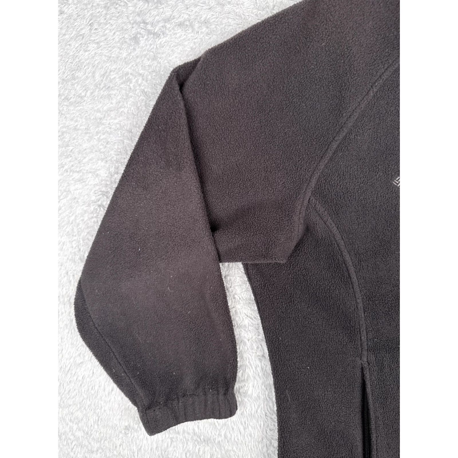 Vintage Columbia Fleece Jacket Womens XL Black Full Zip Mock Neck Pockets Zipper Pockets Warm Outdoor Casual Travel Size XL / US 12-14 / IT 48-50 - 3 Thumbnail