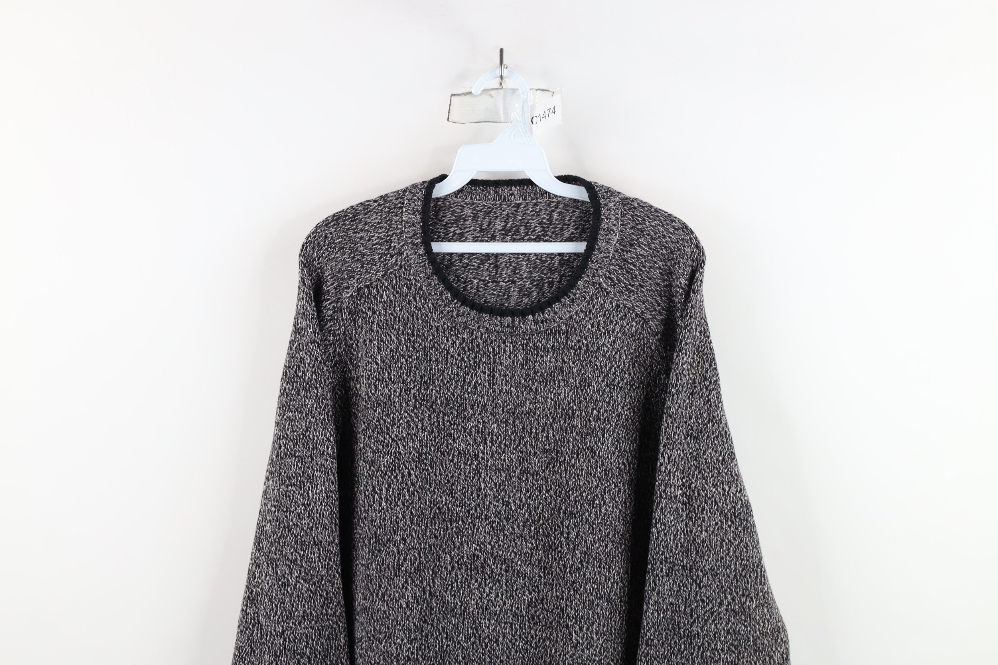 Vintage Vintage 90s Streetwear Heavyweight Crewneck Sweater Gray Size US XL / EU 56 / 4 - 2 Thumbnail