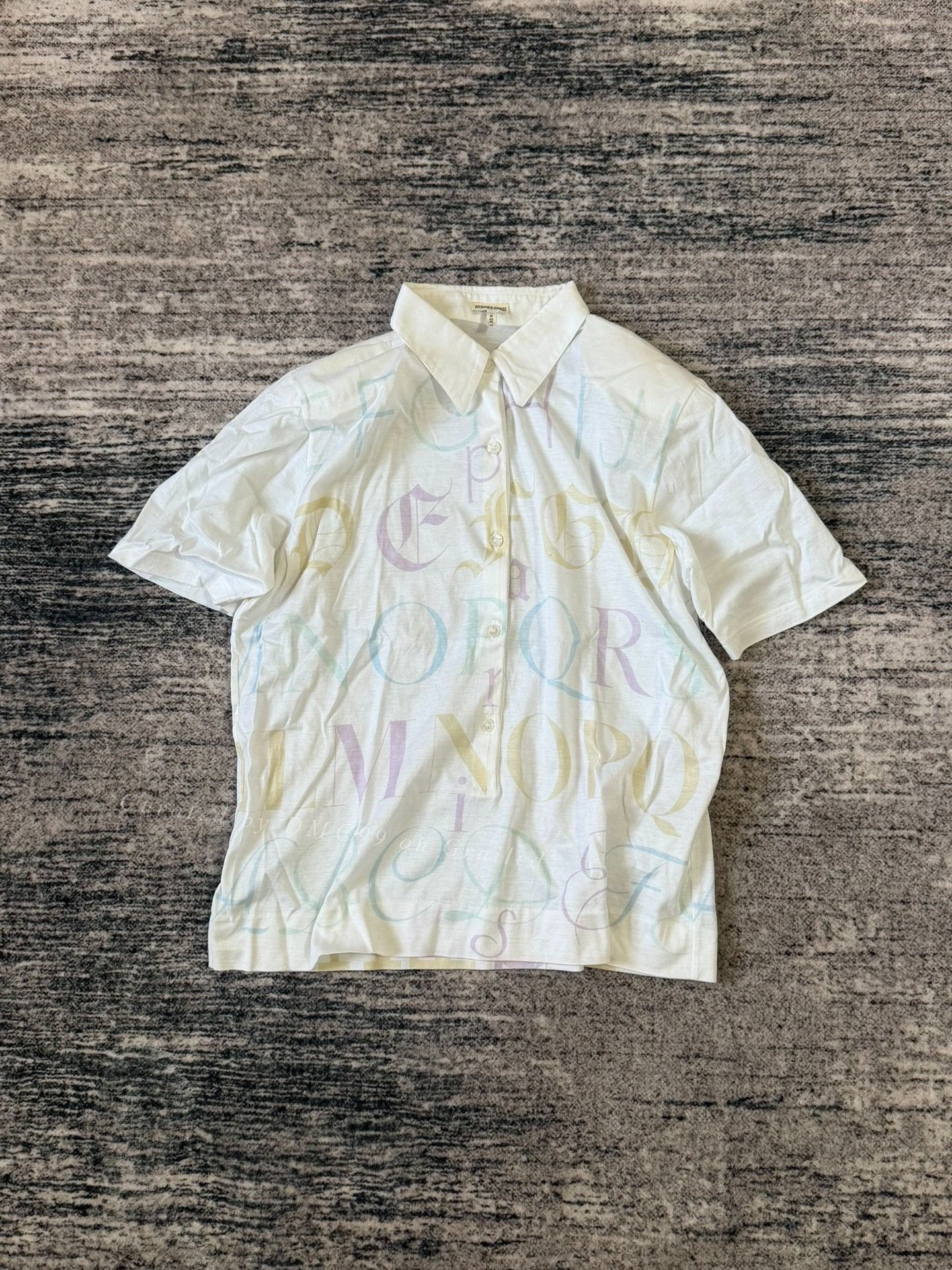 Maison Margiela Hermes 1998 Old English Script Shirt Size US L / EU 52-54 / 3 - 1 Thumbnail