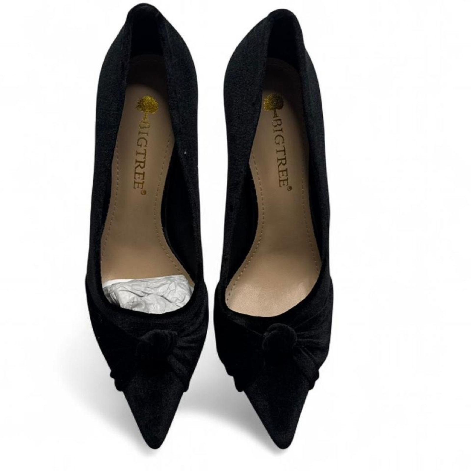Other Big Tree Black Velour Heels Bow Detail Never Worm size 7(37) Size US 7 / IT 37 - 2 Thumbnail