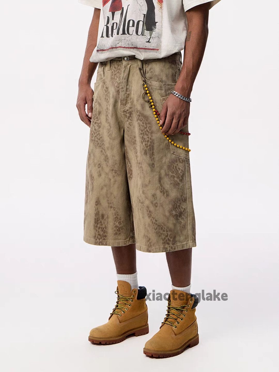 Designer × Japanese Brand × Vintage Utility punk hiphop yuppie snake pattern graphic shorts Size US 33 - 5 Thumbnail