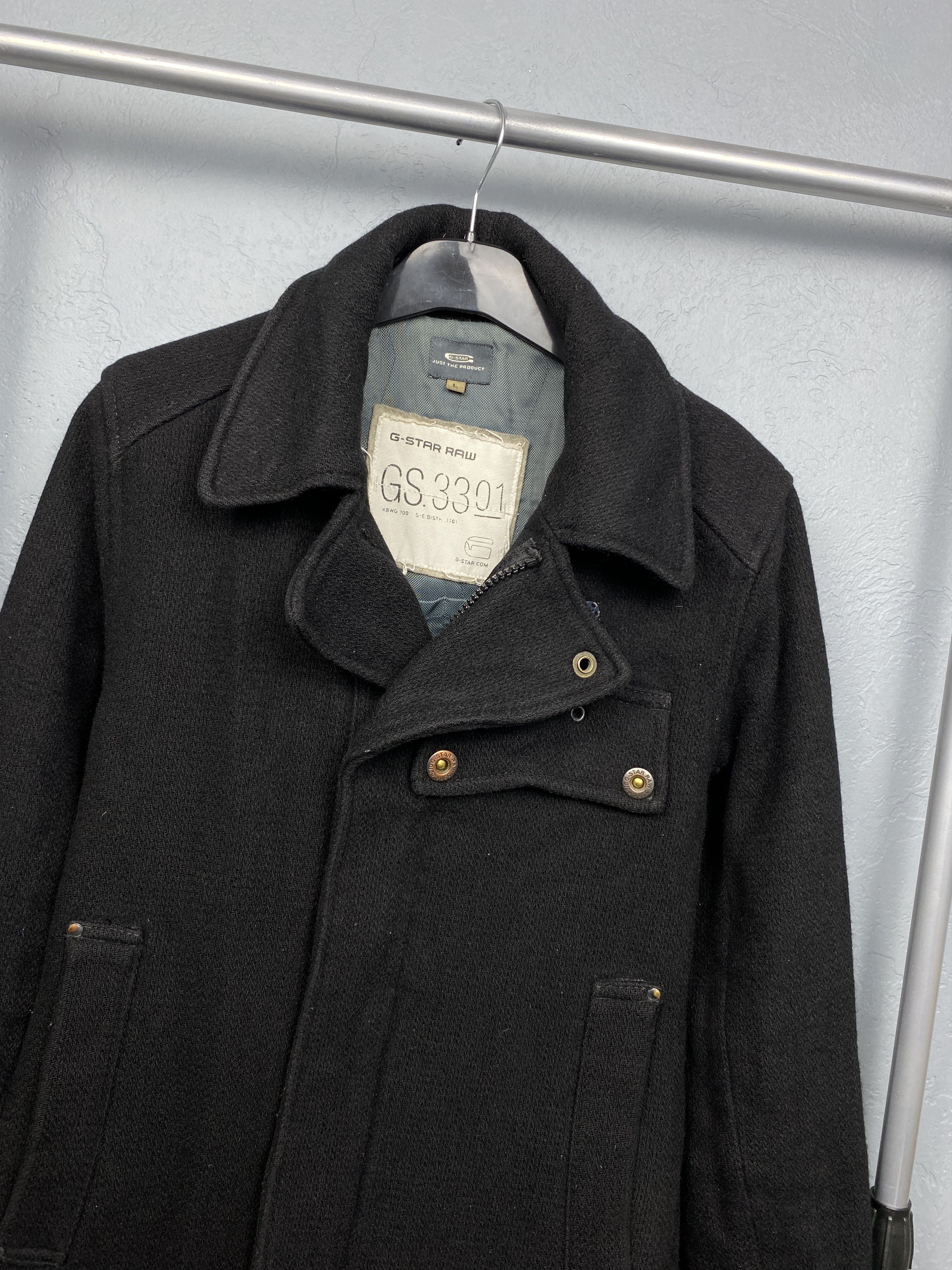 G-Star G Star Raw Vintage Wool Ward P Coat Jacket Size US L / EU 52-54 / 3 - 2 Thumbnail