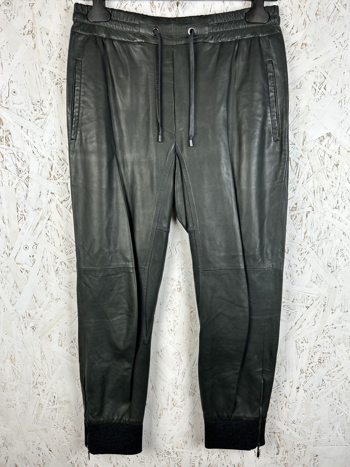 Brunello Cucinelli Brunello Cucinelli Leather Trousers Pants Size 40 Size 27" / US 4 / IT 40 - 1 Thumbnail