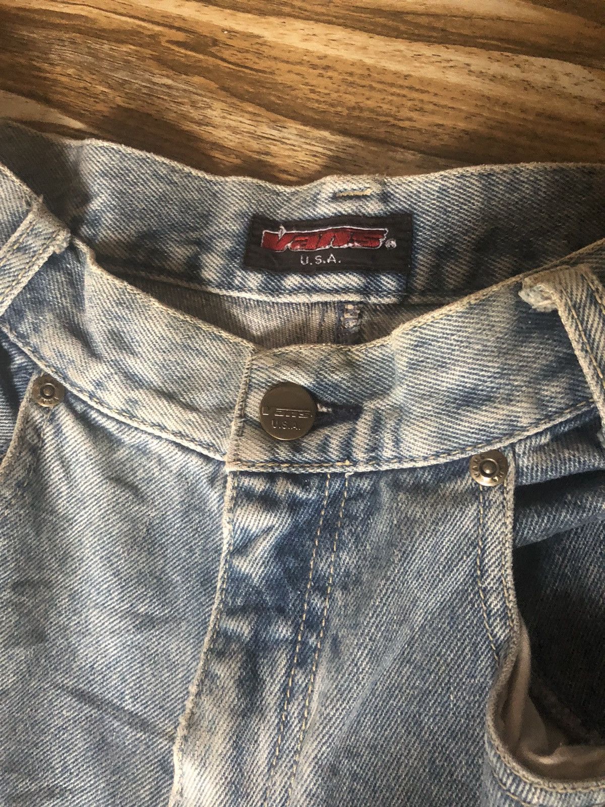 Vans Vintage VAN Funky Denim Pants Skate Streetwear Blue 90’s USA Size US 31 - 4 Thumbnail