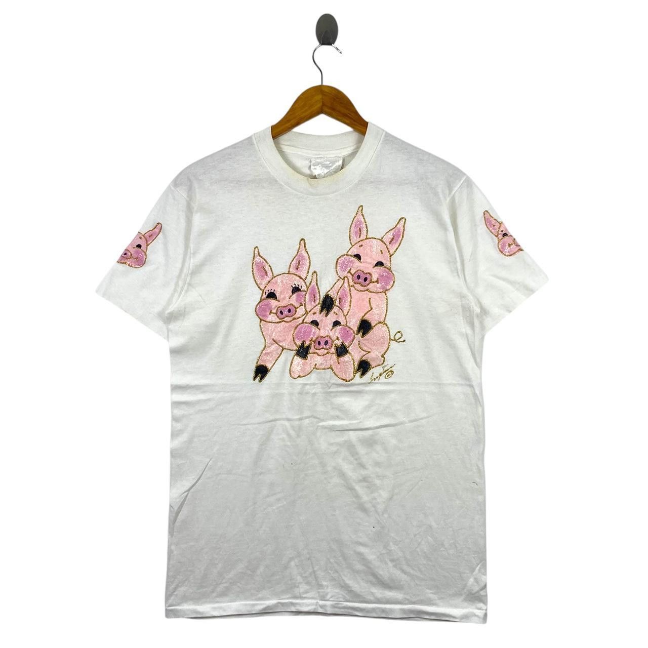 Vintage Vintage 90’ ELEGANT ACCESSORIES INC Texas Pig Tee Shirt Top Size S / US 4 / IT 40 - 1 Thumbnail