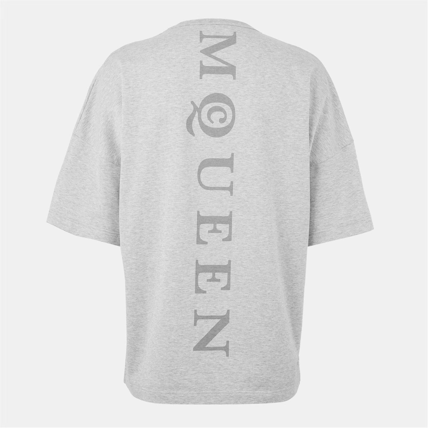 Alexander McQueen o1g2r1mq0326 Cotton Oversized T-Shirt in Grey Size US L / EU 52-54 / 3 - 2 Thumbnail