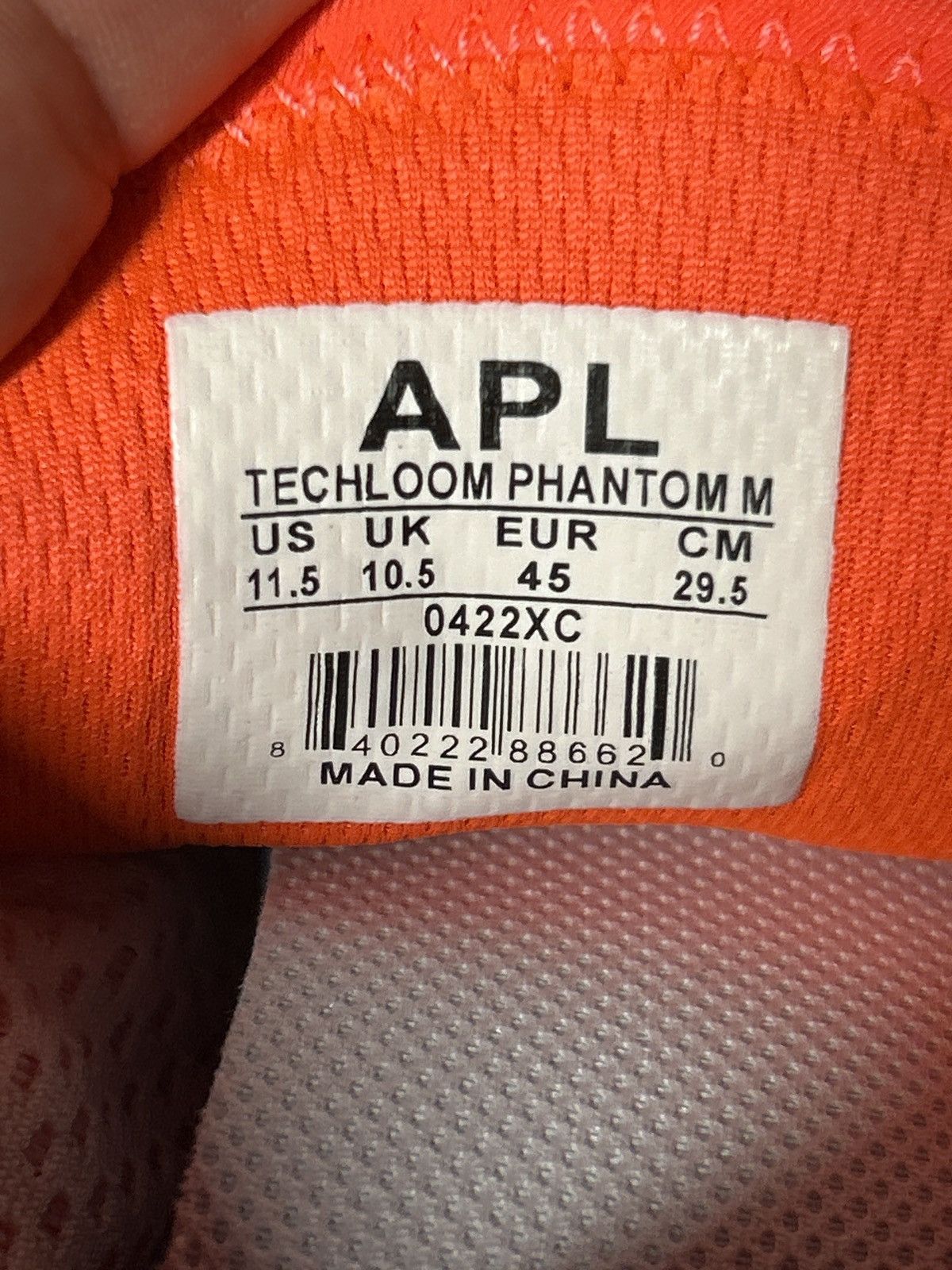 APL APL TechLoom Phantom Running Shoes Mens 11/Women’s 12.5 Size US 11 / EU 44 - 7 Thumbnail