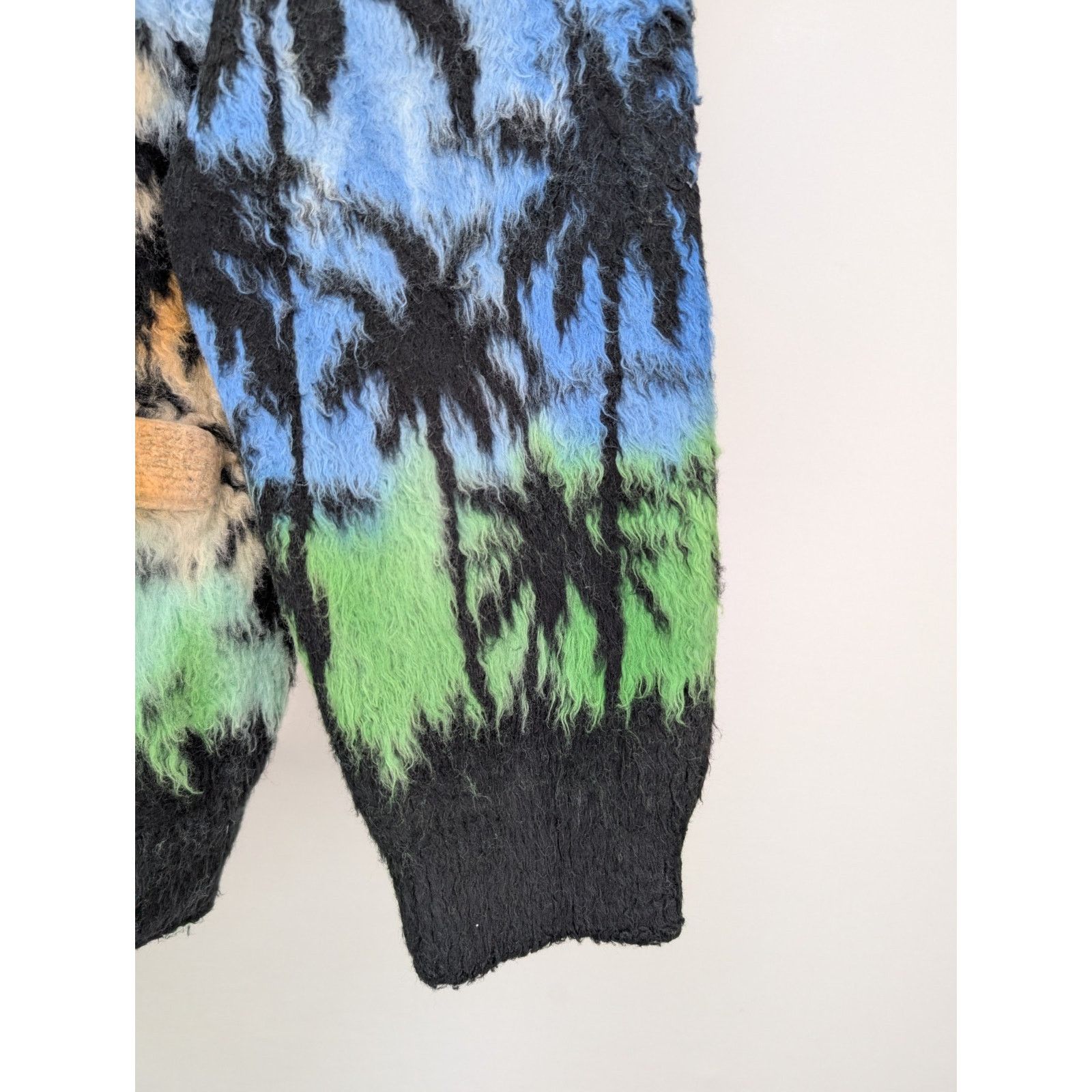 Celine o1rshd1 Blue Palm Printed Cotton Blend Cardigan Sweater Size US M / EU 48-50 / 2 - 6 Thumbnail