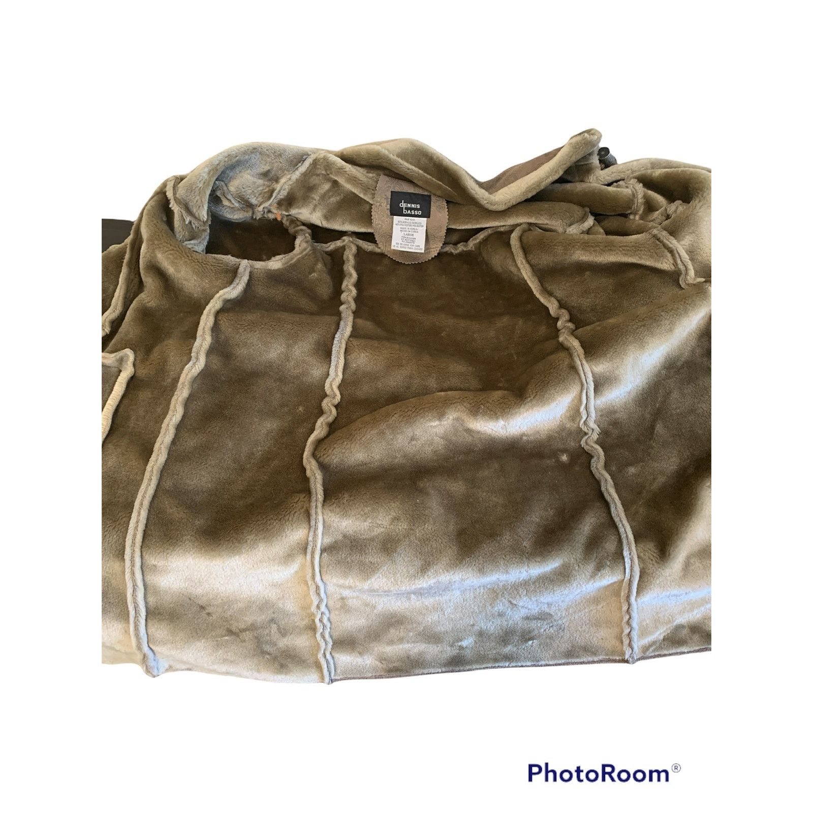 Other Dennis Basso Large Coat Tan Patterned Hook Loop Closure NWOT Size L / US 10 / IT 46 - 5 Thumbnail