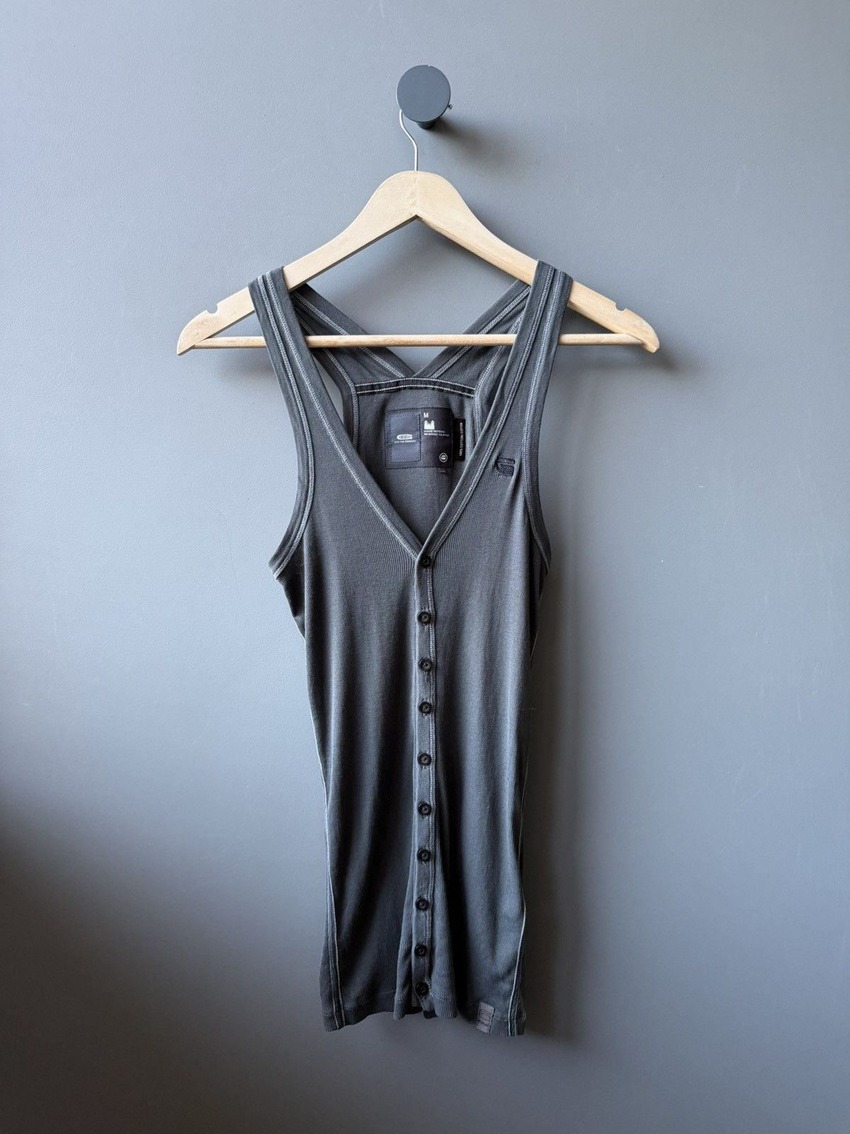 G-Star G Star Ribbed Button Tank Top Size M Size M / US 6-8 / IT 42-44 - 1 Thumbnail