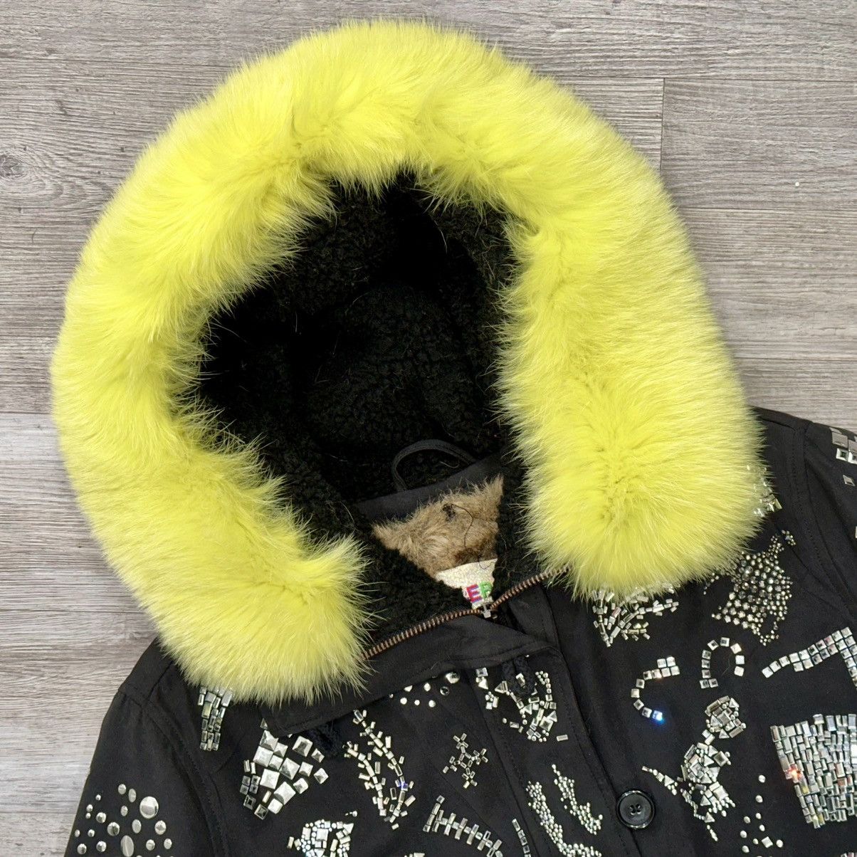 Libertine LIBERTINE FUR LINED PARKA WITH GEOMETRIC EMBELLISHMENT SMALL Size S / US 4 / IT 40 - 2 Thumbnail