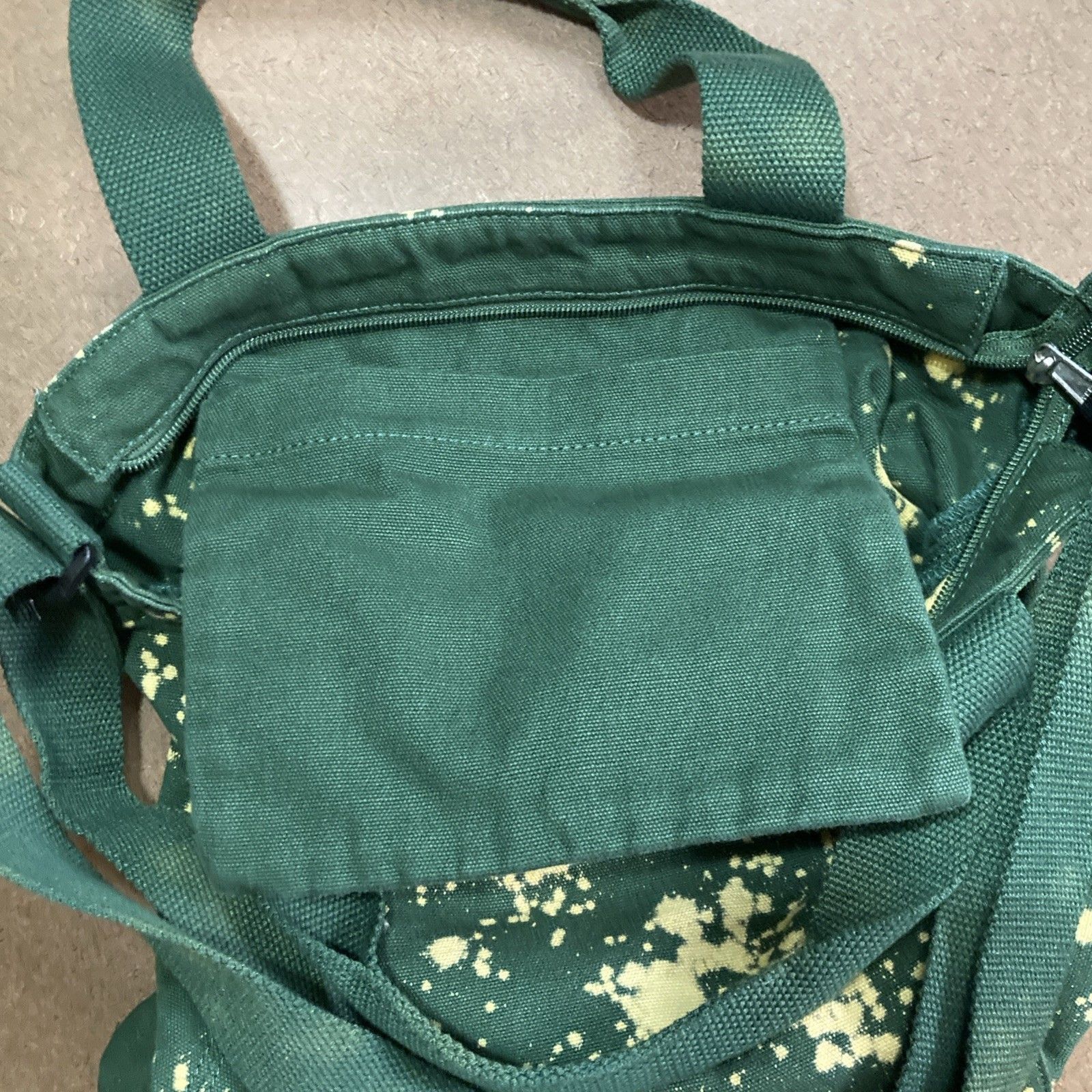Levi's Levis Denim Green Customized Bleached Tote Bag With Pockets Size ONE SIZE - 10 Thumbnail