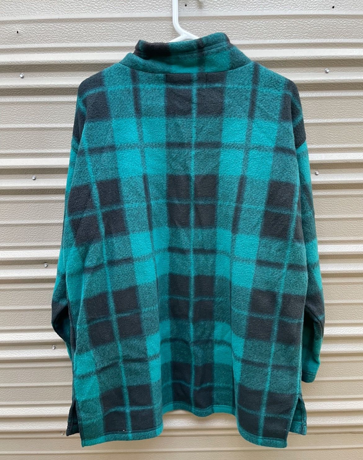 Other Vintage Lavon Sport Plaid Fleece Pullover Jacket Teal Black Size US L / EU 52-54 / 3 - 3 Thumbnail