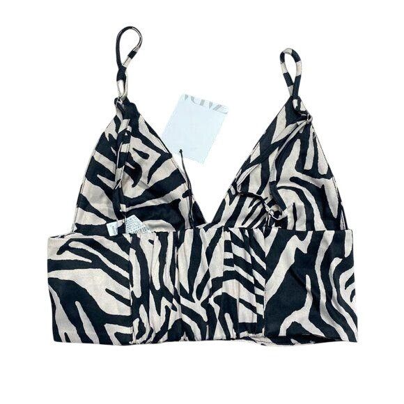 Zara Zara Zebra Print Silky Bralette With Adjustable Straps Size XS / US 0-2 / IT 36-38 - 3 Thumbnail