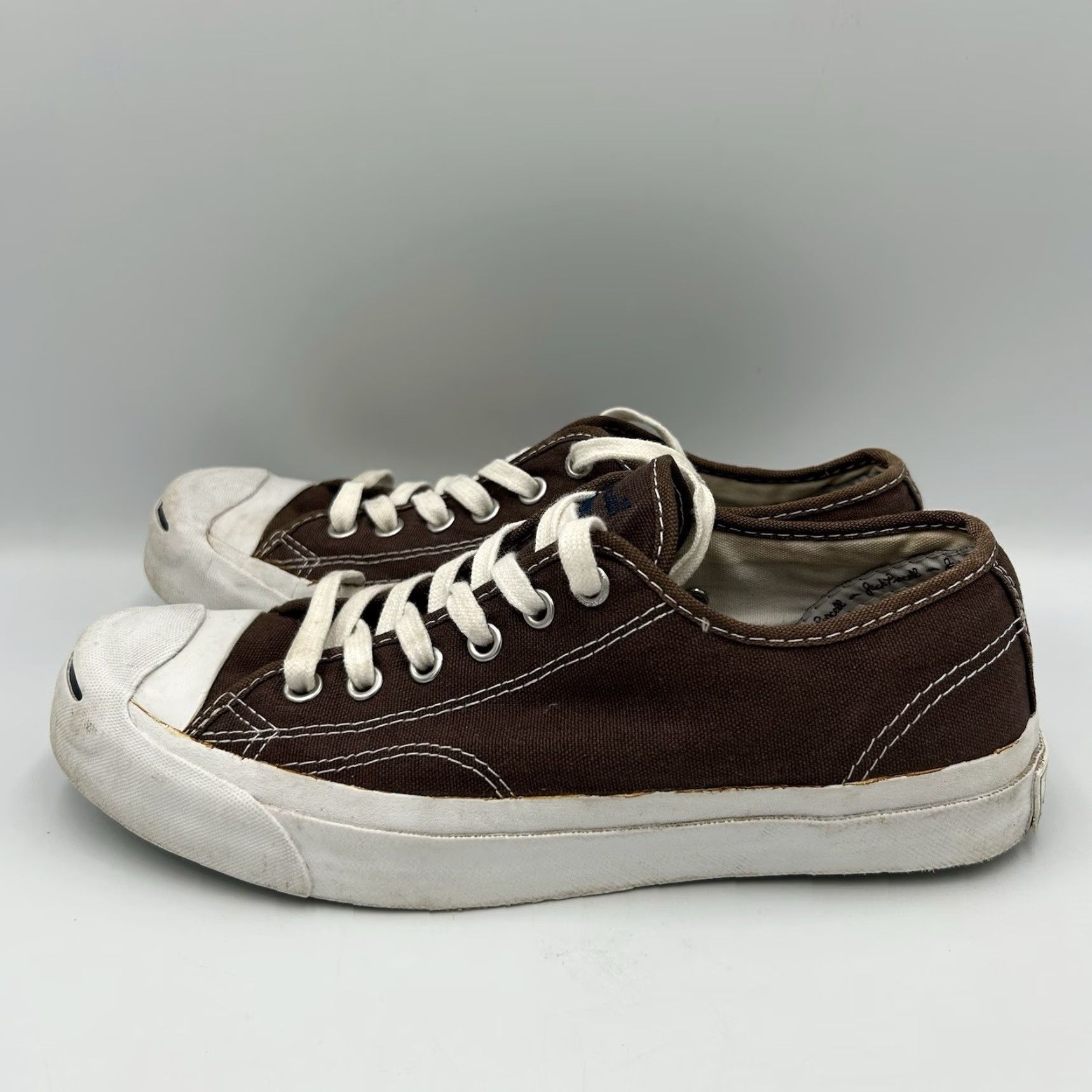 Converse VINTAGE Converse Jack Purcell Brown Mens 5.5 Womens 7 Shoes Size ONE SIZE - 4 Thumbnail