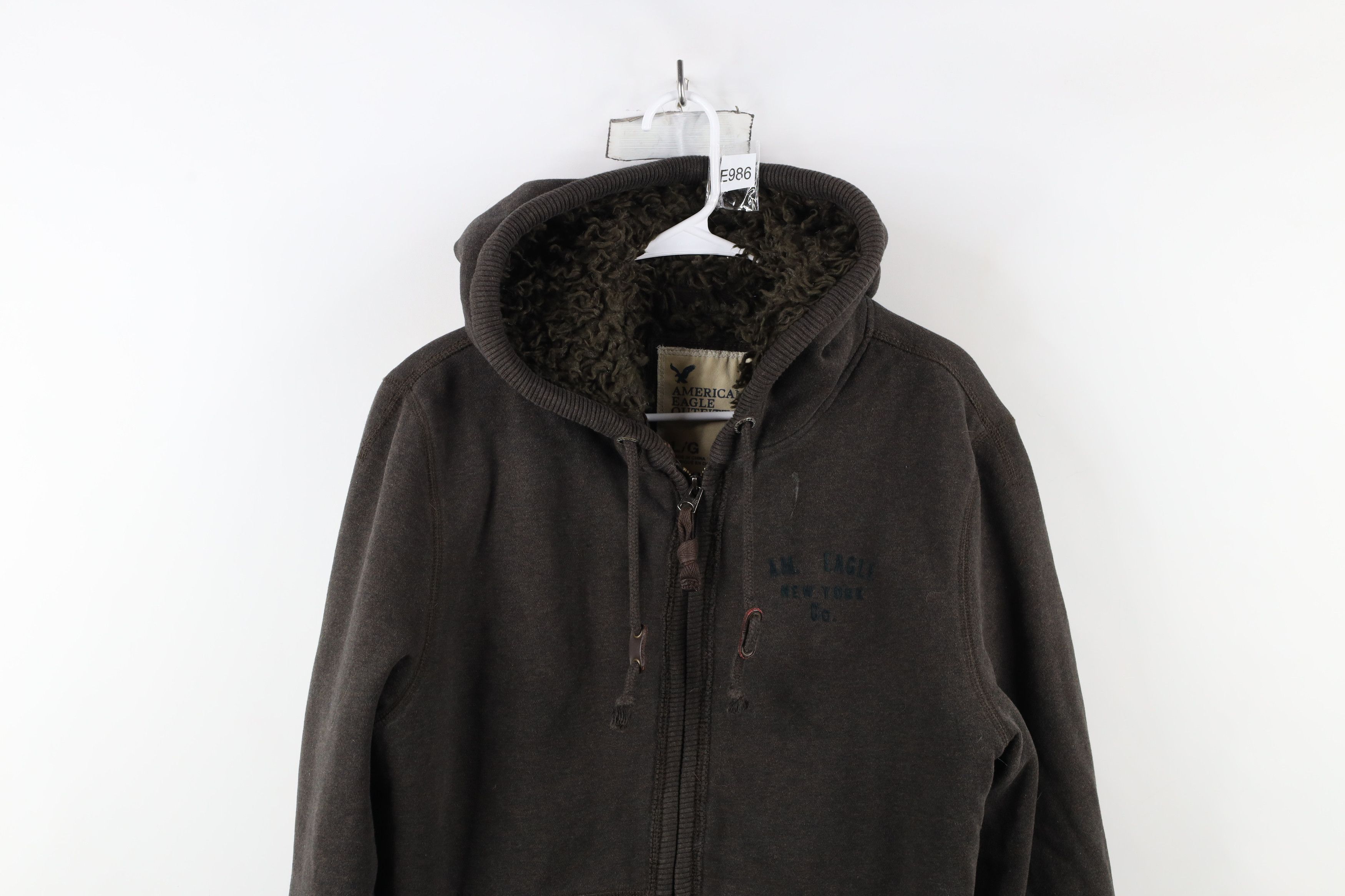 American Eagle Outfitters × Vintage Vintage Y2K American Eagle Outfitters Fleece Lined Hoodie Size US L / EU 52-54 / 3 - 2 Thumbnail
