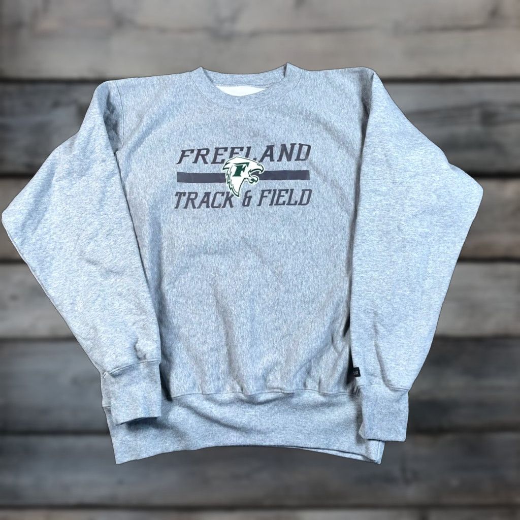 Vintage X-Grain Freeland Falcons Track & Field Sweatshirt Adult XL Gray Embroidered Michigan Size US XL / EU 56 / 4 - 1 Thumbnail