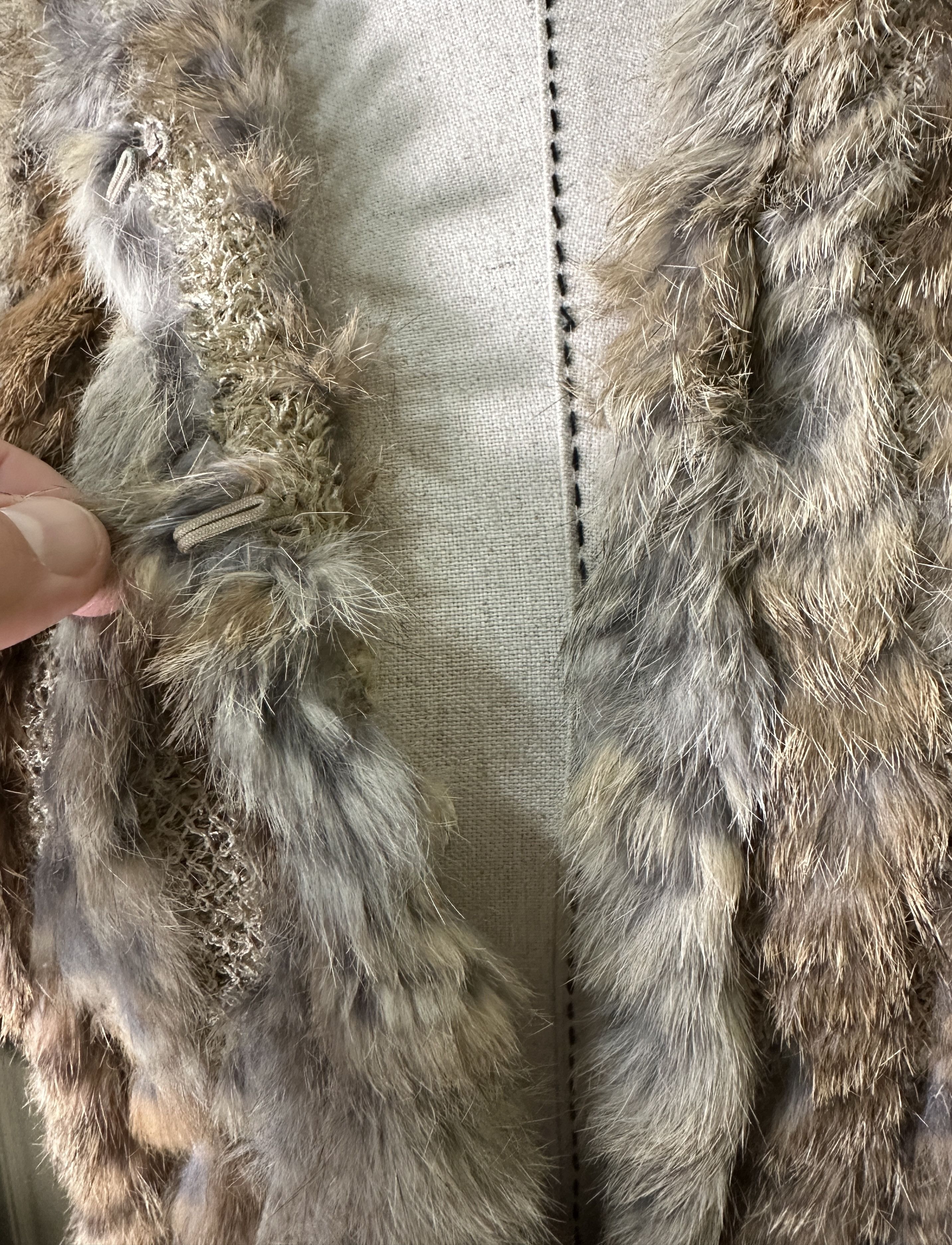 Designer Haust Vest Hoodie Rabbit Fur Size M / US 6-8 / IT 42-44 - 6 Thumbnail