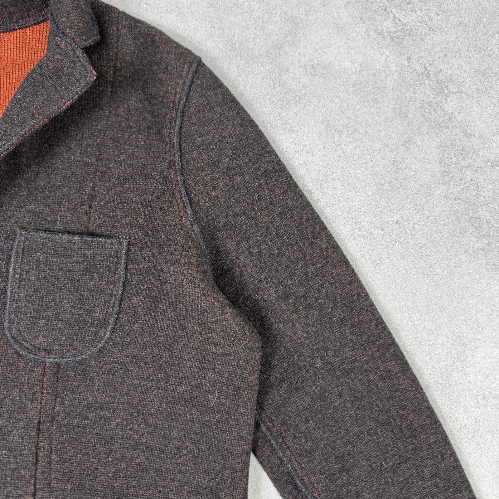 Corneliani Cc Corneliani Collection Blazer Cardigan Wool Size 52 Brown Size US L / EU 52-54 / 3 - 3 Thumbnail