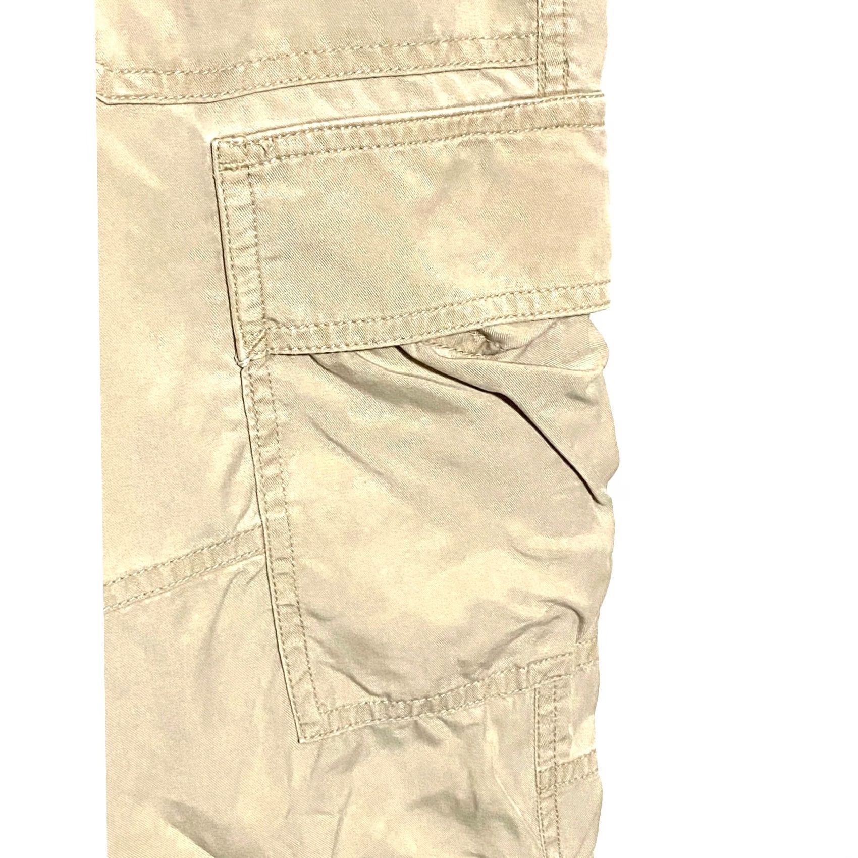 Ralph Lauren Lauren Ralph Lauren Cargo Pants Khakis Women 4P Ruched Ankle Ties Utility Safari Pants Casual Travel Beige Lyocell Pockets 4 Petite Womens Size 27" / US 4 / IT 40 - 4 Thumbnail