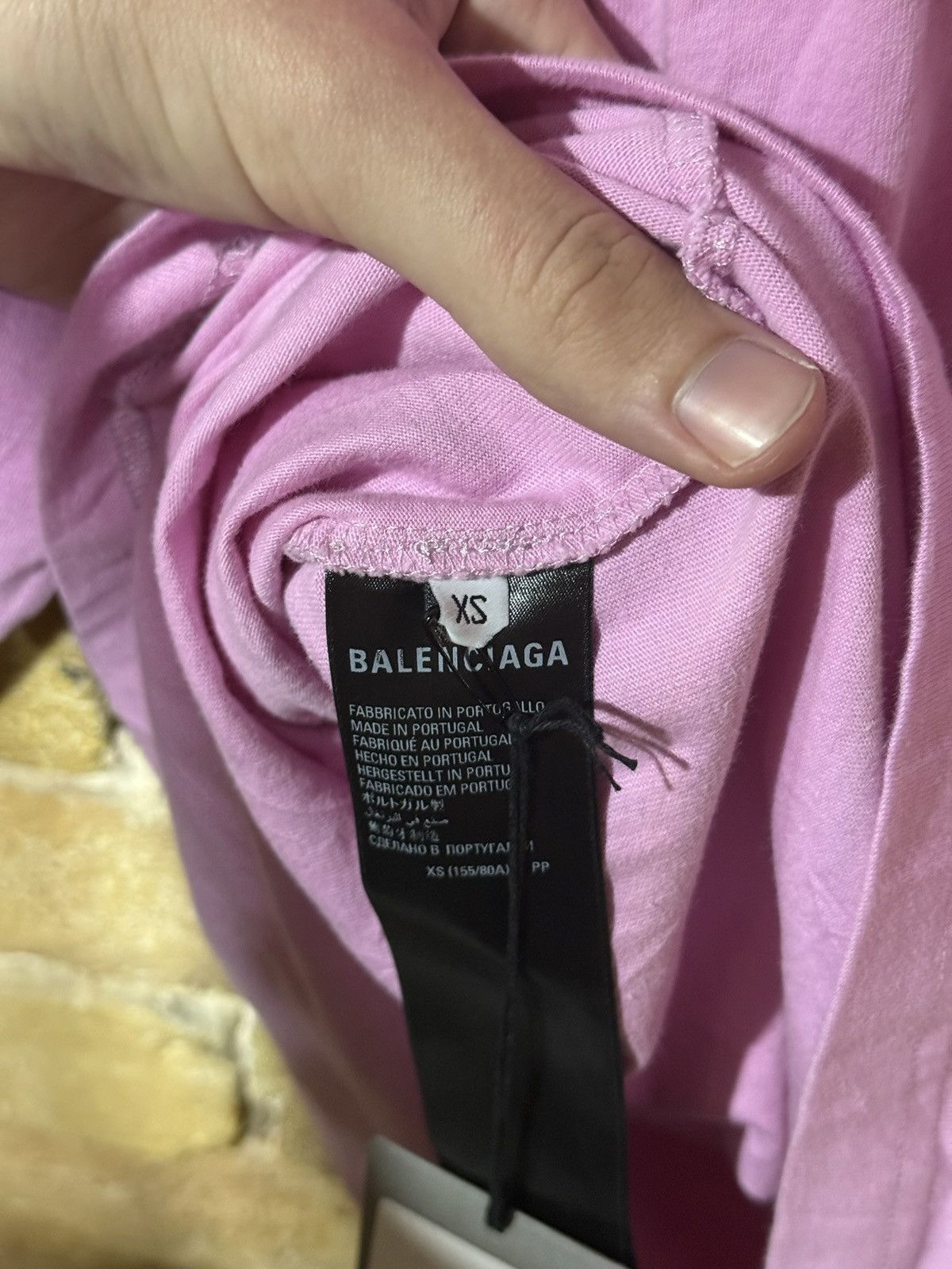Balenciaga balenciaga pink flip logo tee Size US M / EU 48-50 / 2 - 3 Thumbnail