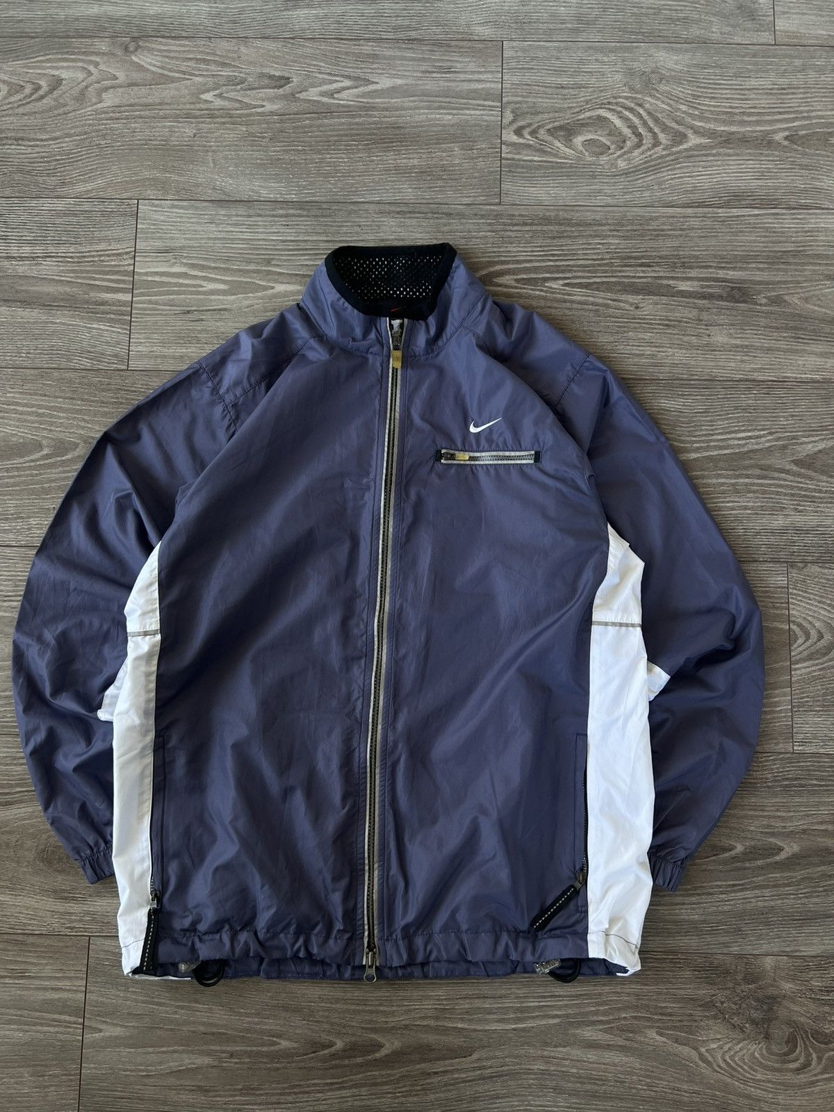Nike × Vintage ‼️Vintage Nike 90s Knit Logo Swoosh Windbreaker Jacket Size US M / EU 48-50 / 2 - 8 Thumbnail
