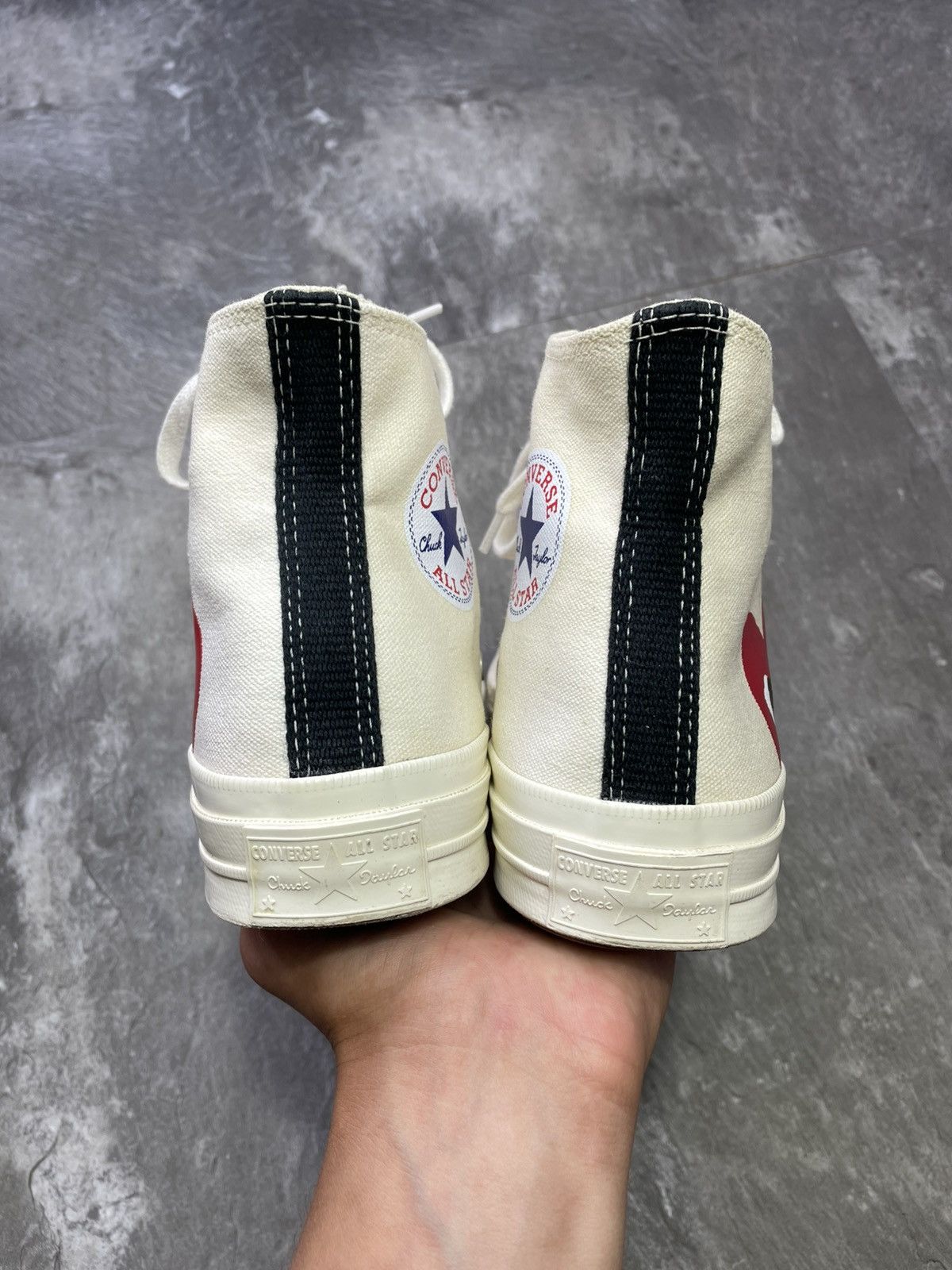 Comme des Garcons PLAY × Converse Comme Des Garçons x Converse High Top CDG Sneakers Shoes Size US 7.5 / EU 40-41 - 6 Thumbnail