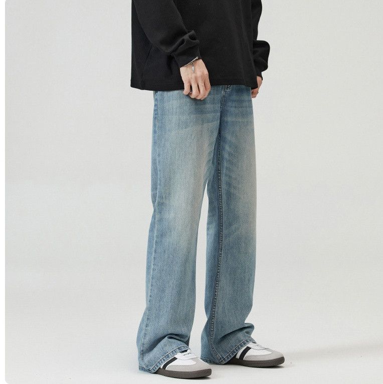Japanese Brand Washed light blue bootcut jeans Size US 34 / EU 50 - 4 Thumbnail