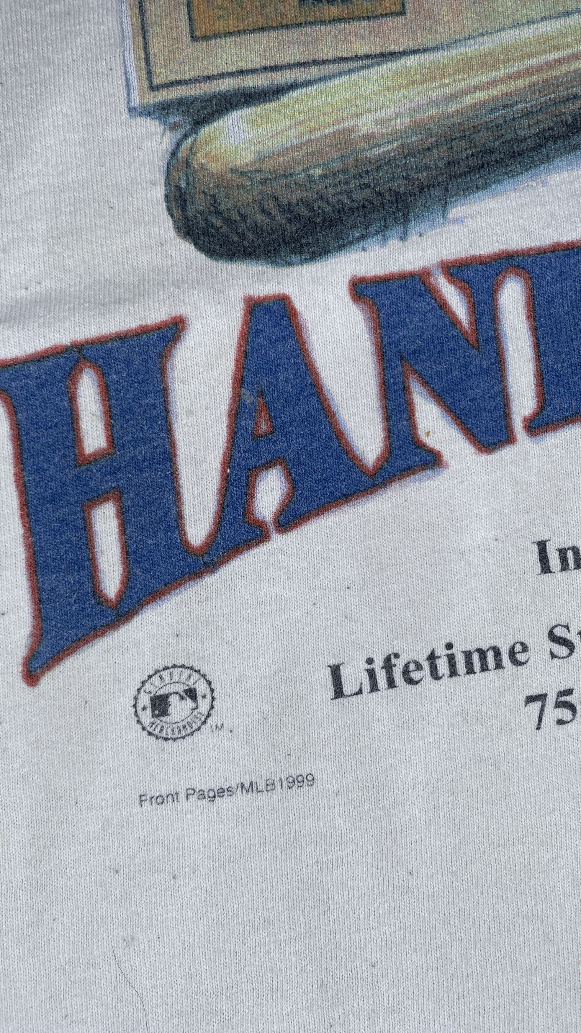 MLB Vintage 1999 Hank Aaron 715 HR 25th Anniversary Tee Size US L / EU 52-54 / 3 - 4 Thumbnail