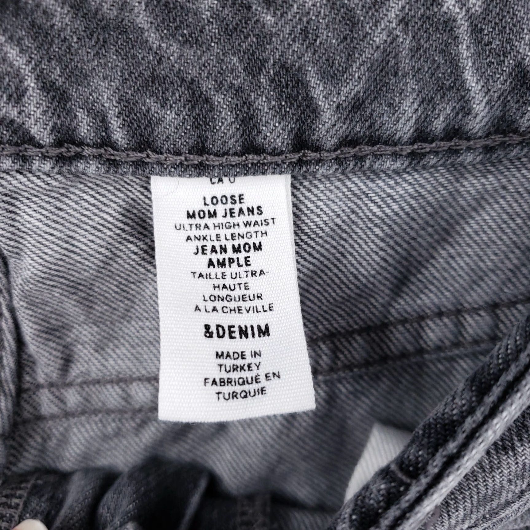 H&M H&M Jeans Women 0 Ultra High Rise Mom Loose Ankle Length Stone Wash Gray Denim Size 25" / US 0 / IT 36 - 4 Thumbnail