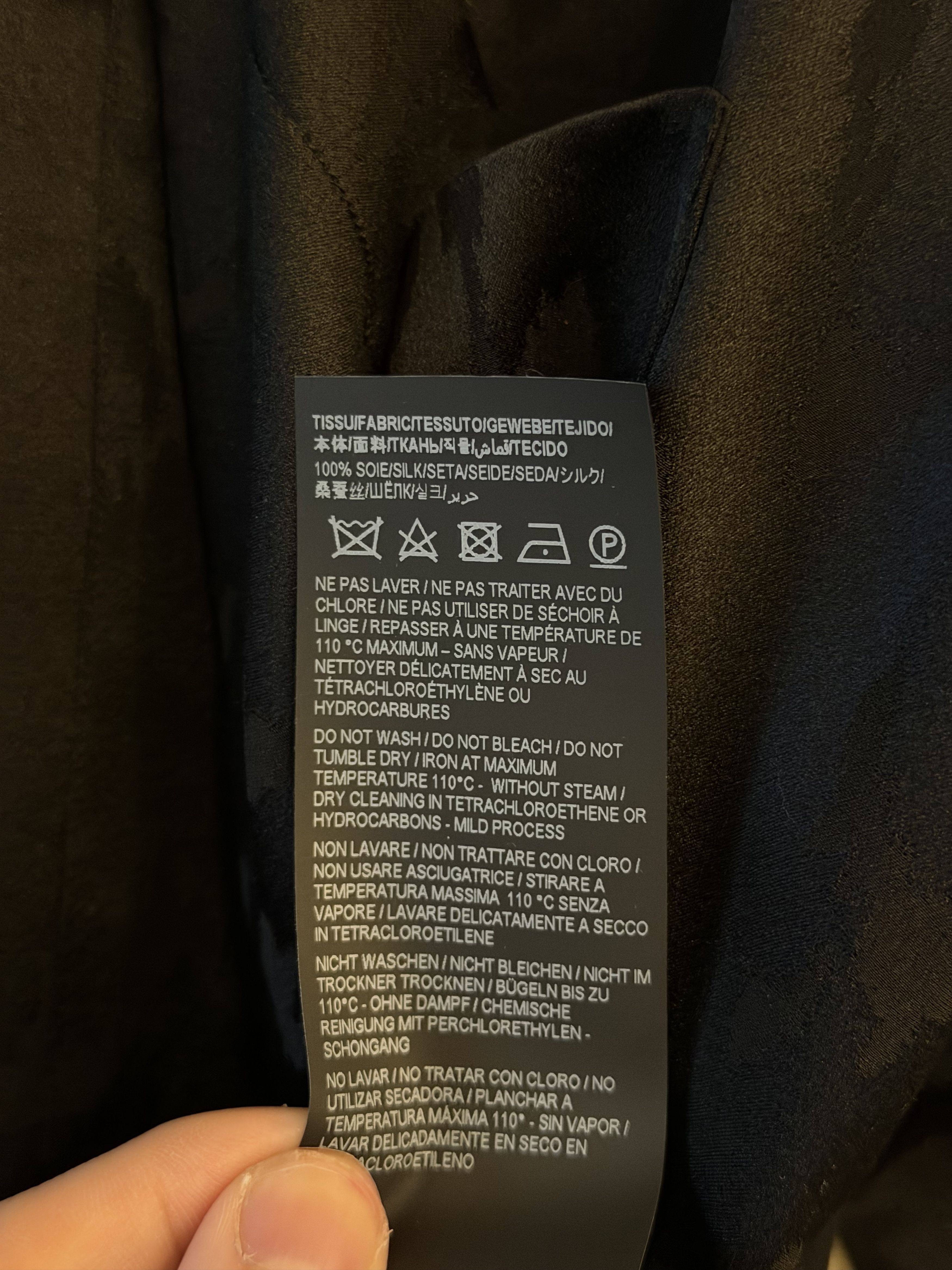Saint Laurent Paris OVERSIZE SHIRT IN MATTE AND SHINY SILK Size US L / EU 52-54 / 3 - 6 Thumbnail